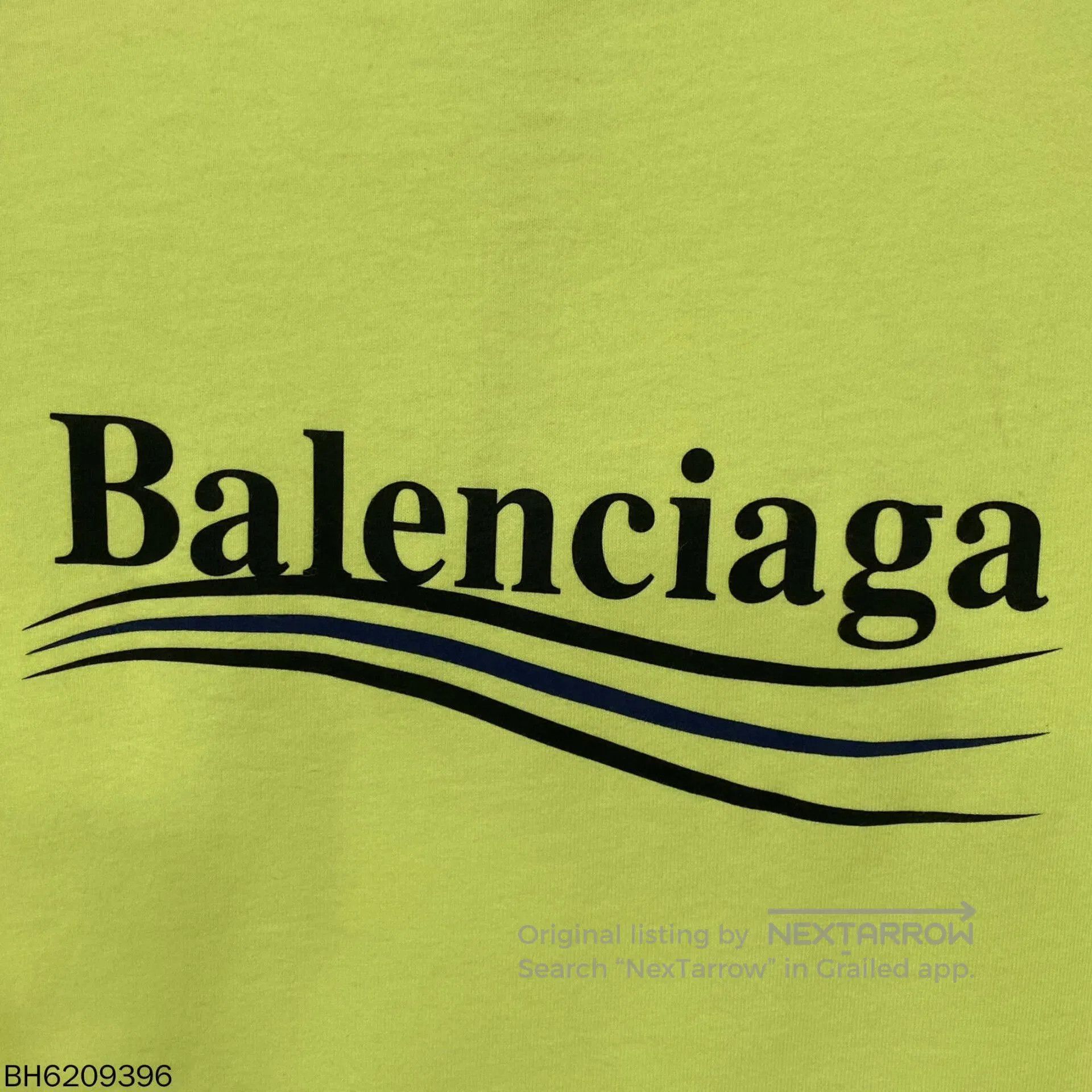 Balenciaga bright yellow Balenciaga logo short sleeve tee. Size US XS / EU 42 / 0 - 6 Thumbnail