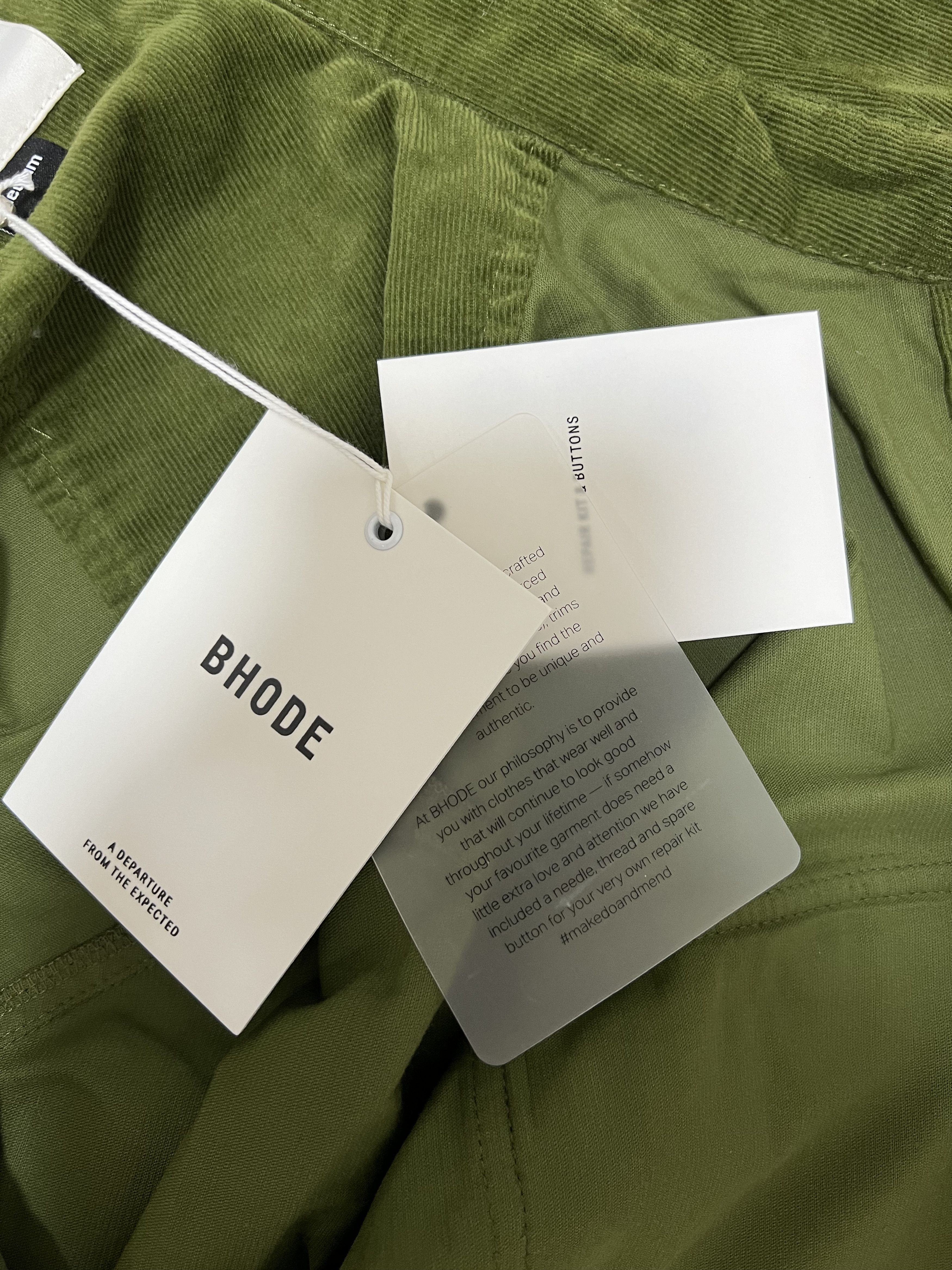 Designer 💚 Bhode x Brisbane Moss Corduroy Vintage Work Shirt Green Size US M / EU 48-50 / 2 - 12 Thumbnail