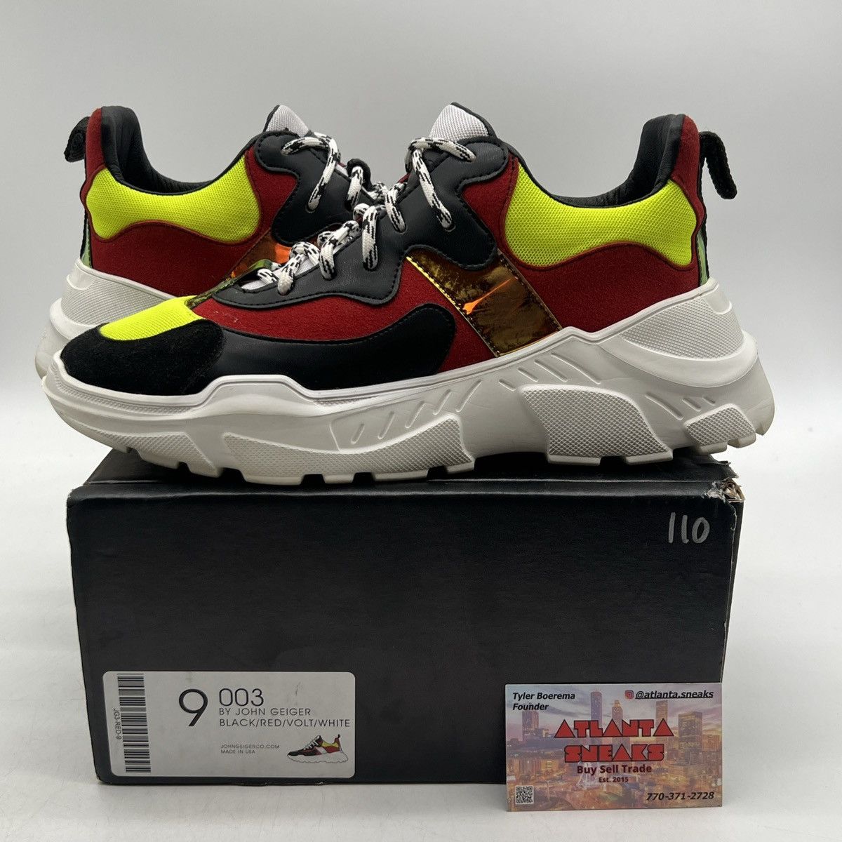 John Geiger John Geiger 003 Black red lime Size US 9 / EU 42 - 1 Thumbnail