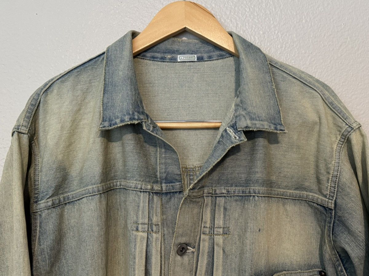 A.PRESSE 1st Type Denim Jacket - bleach processing