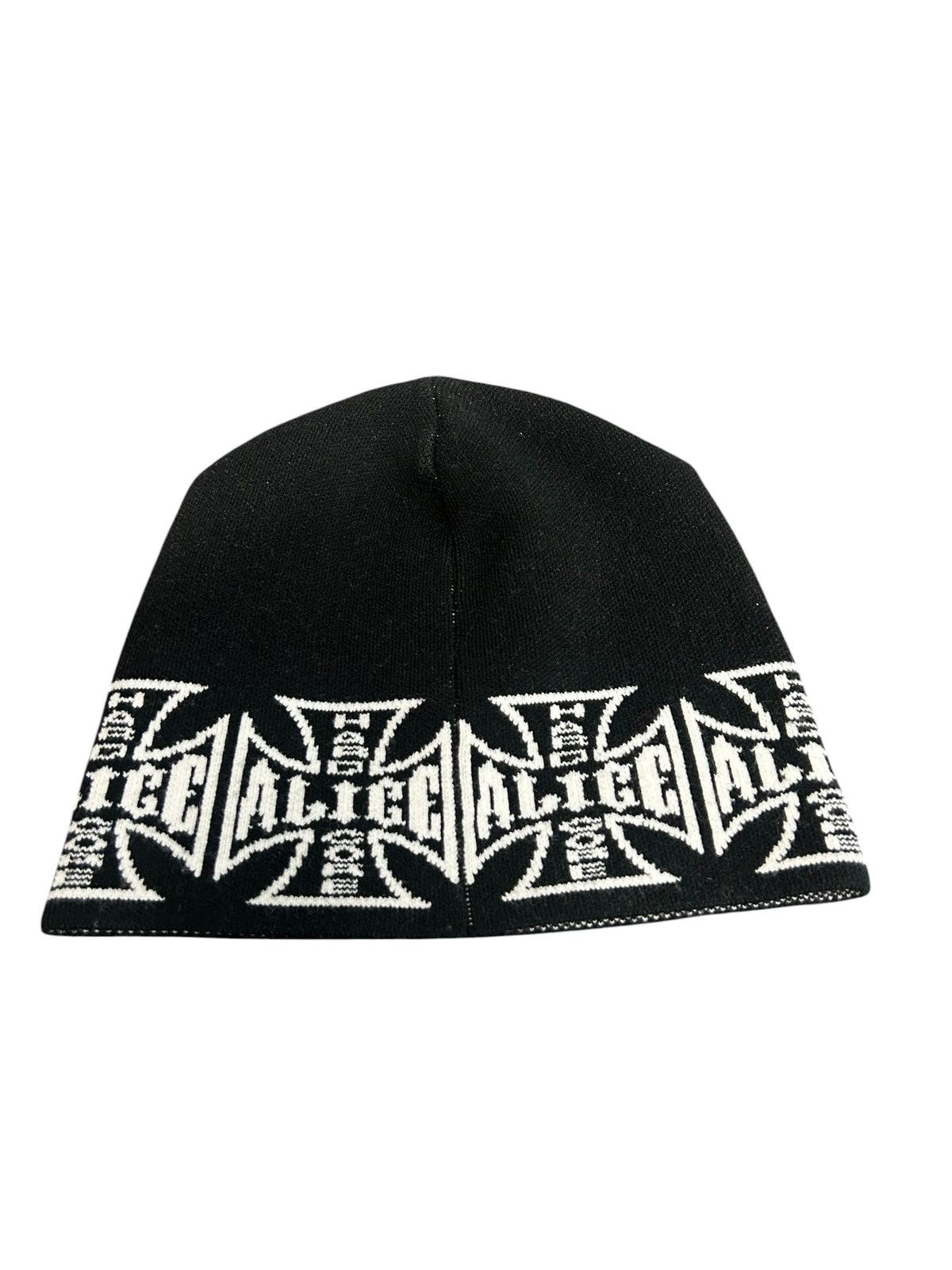 帽子 ALICE HOLLYWOOD CHOPPER CAP / BLK WHT アリスハリウッド ALICE HOLLYWOOD JACUARD CHOPPER BEANIE ニット