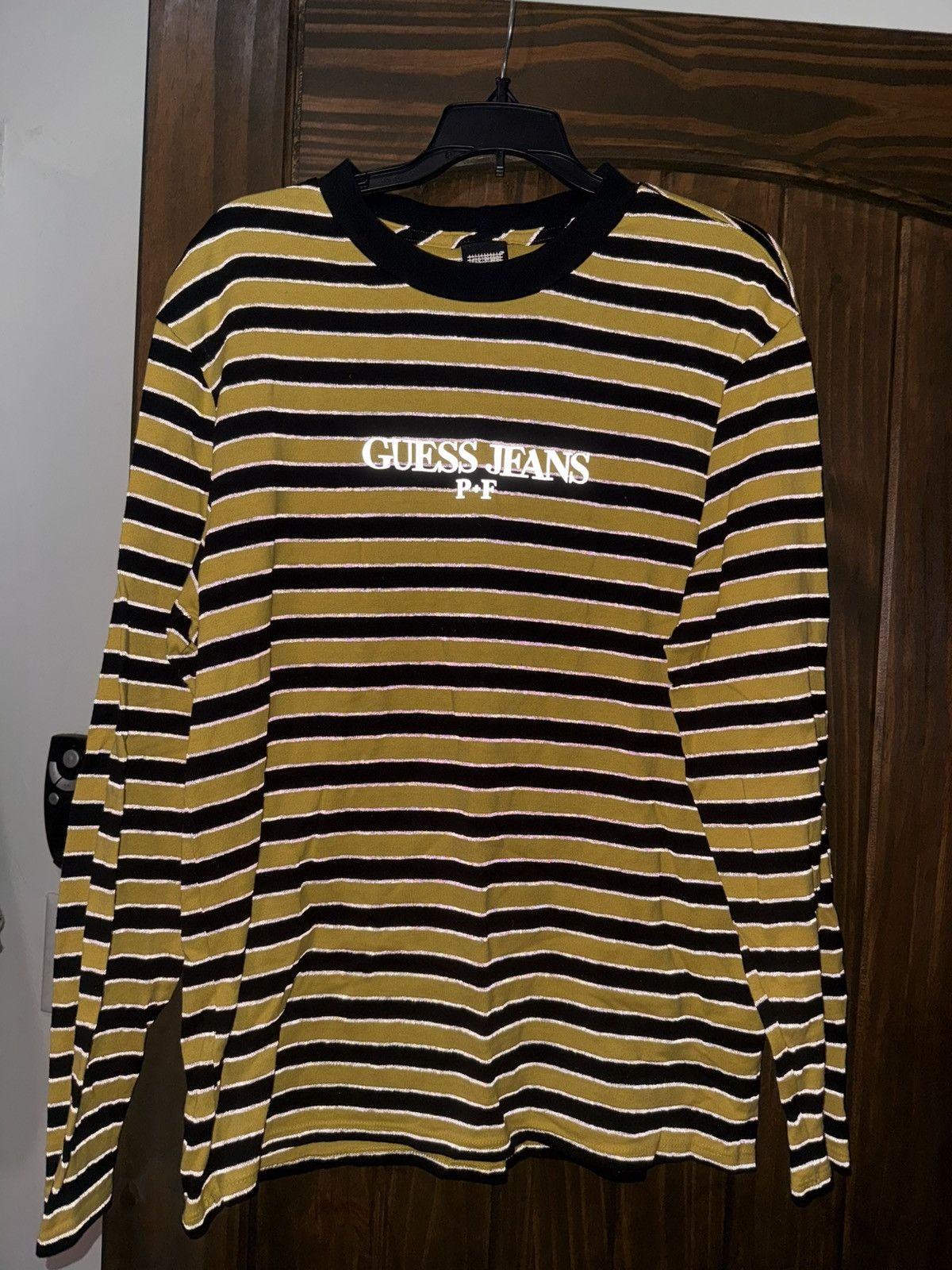 Guess × Places + Faces Reflective Striped Long Sleeve Yellow Size US M / EU 48-50 / 2 - 1 Thumbnail
