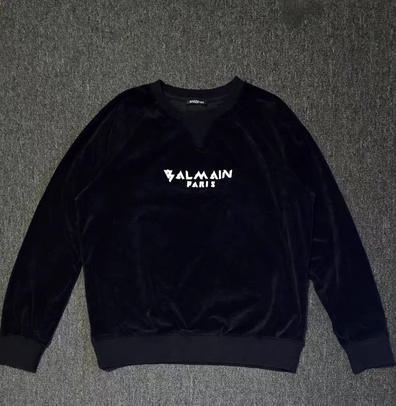 Balmain Balmain Mercerized Cotton Sweatshirt Size US XL / EU 56 / 4 - 1 Thumbnail