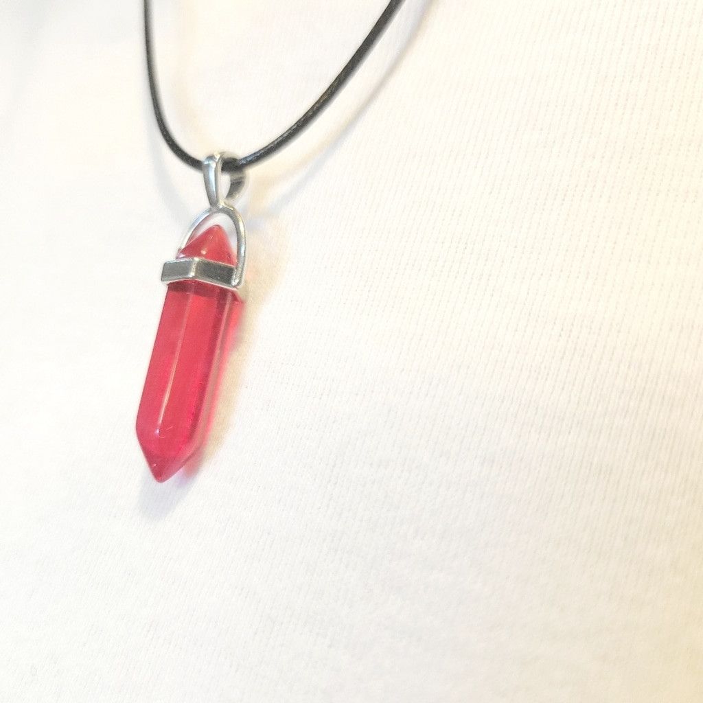 Handmade Natural Fire Red Quartz Crystal Pendant Necklace Size ONE SIZE - 3 Thumbnail