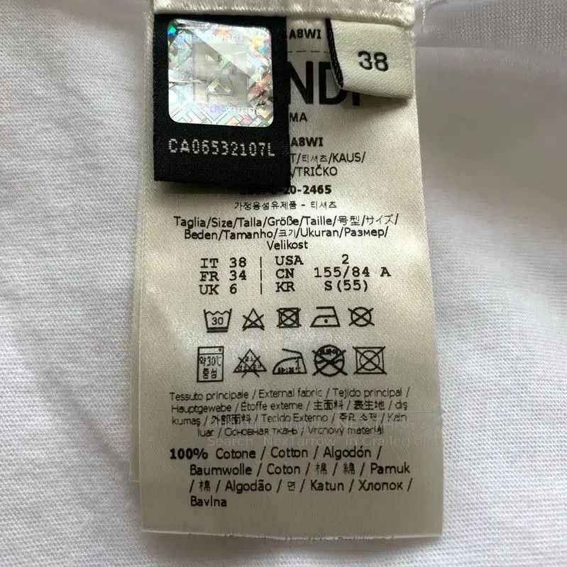 Fendi Fendi Women's Cotton T-shirt in White . Size S / US 4 / IT 40 - 6 Thumbnail