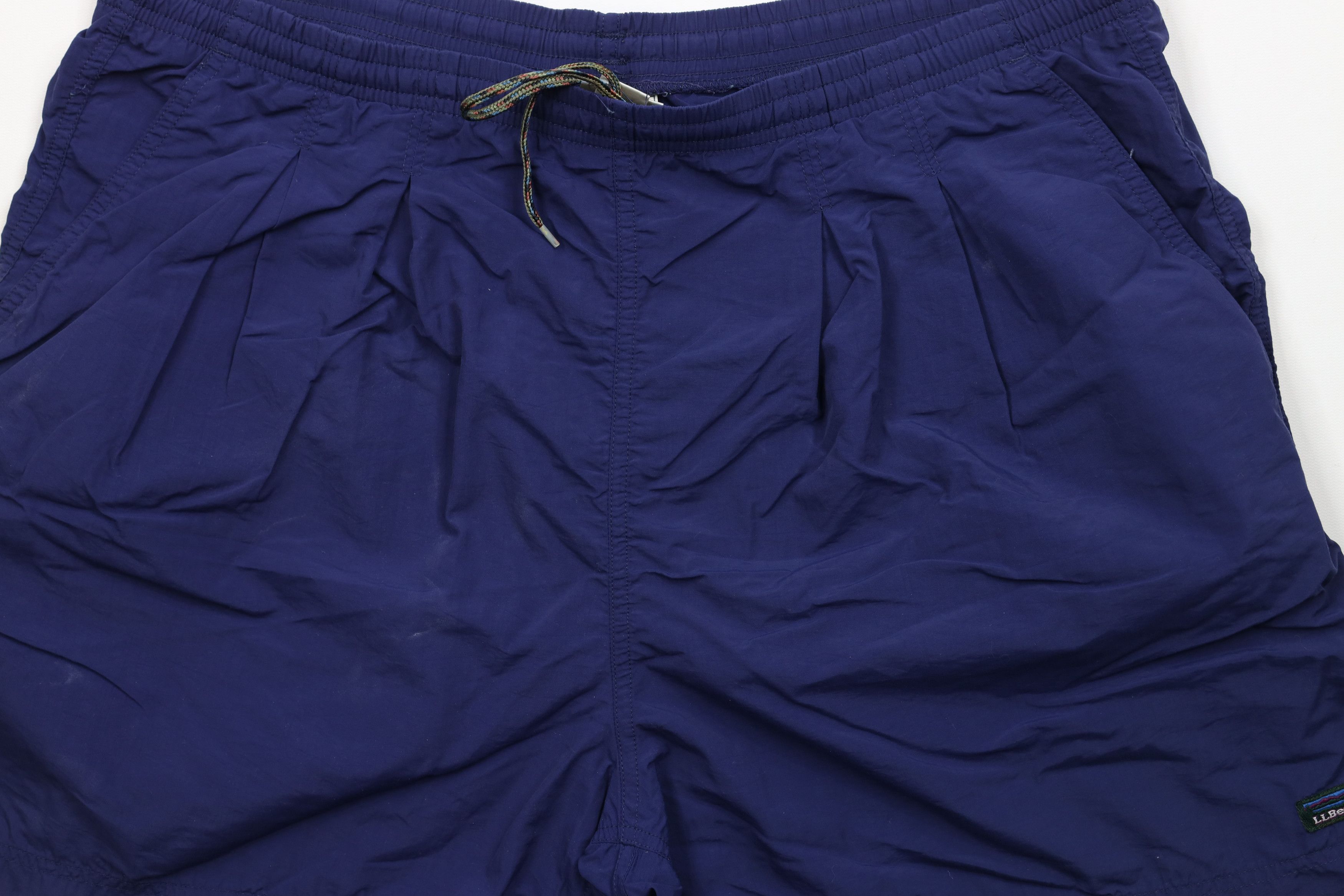 L.L. Bean × Vintage Vintage 90s LL Bean Spell Out Box Logo Shorts Blue Nylon Size 38" / US 16 / IT 52 - 3 Thumbnail