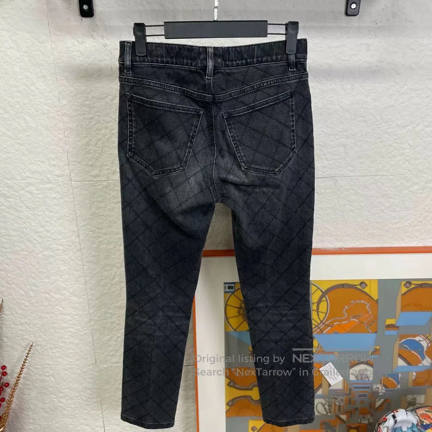 Chanel Chanel Quilted Burnout Jeans. Size 35" - 2 Thumbnail