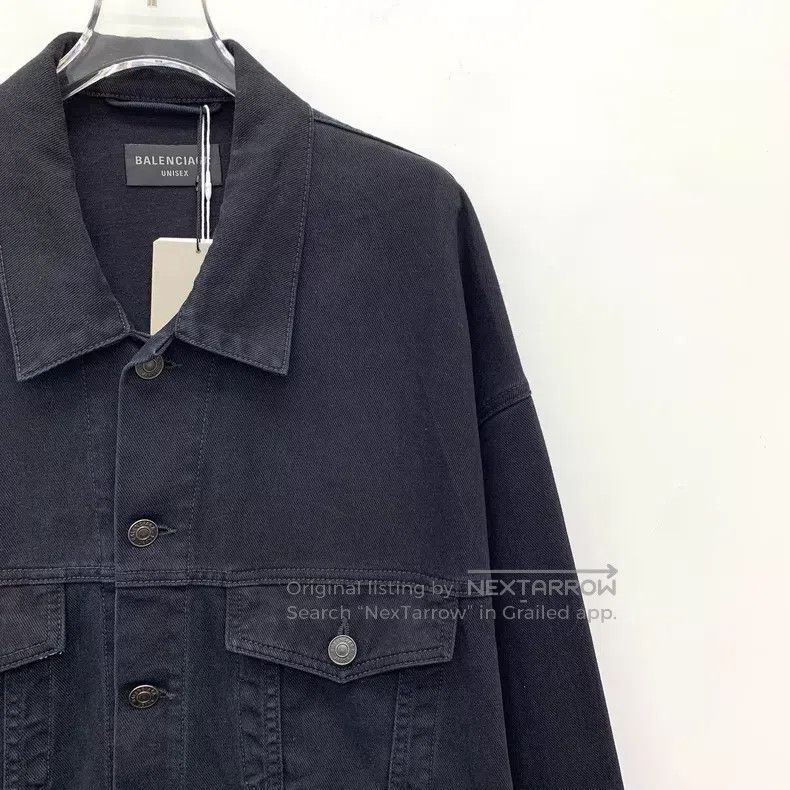 Balenciaga Balenciaga Black Washed Distressed Logo Letter Printed Cot Size US S / EU 44-46 / 1 - 3 Thumbnail