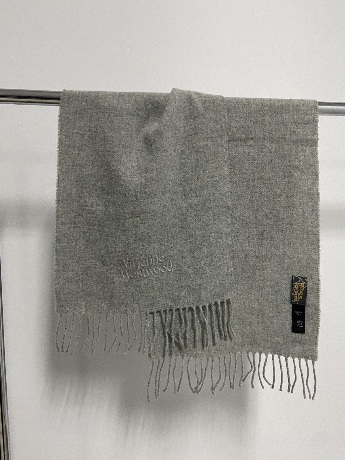 Vintage × Vivienne Westwood Vivienne Westwood scarf vintage logo wool Size ONE SIZE - 1 Thumbnail