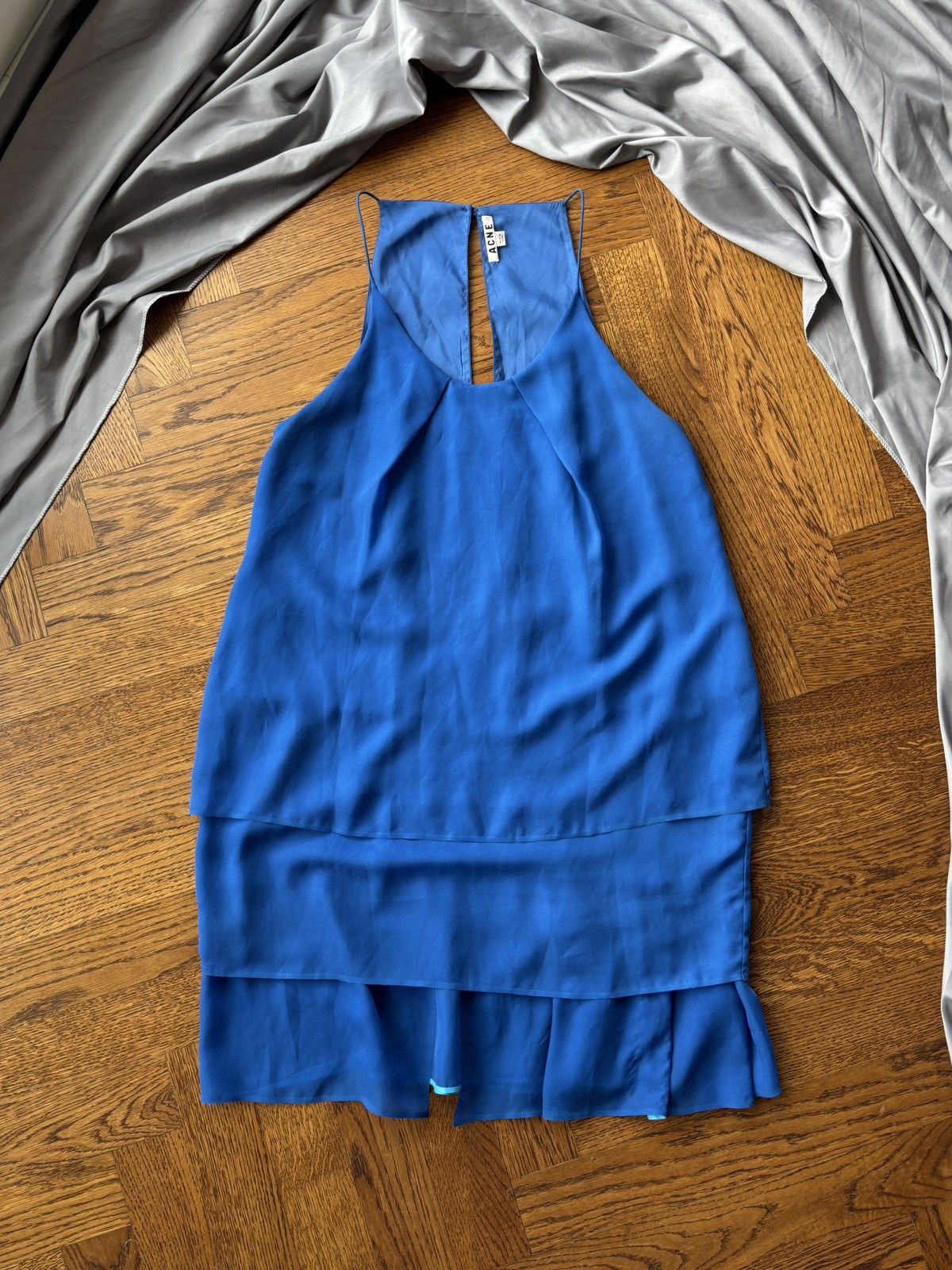 Acne Studios ACNE Studios Mini Dress Layered Silky Spaghetti Strap Flowy Size L / US 10 / IT 46 - 2 Thumbnail
