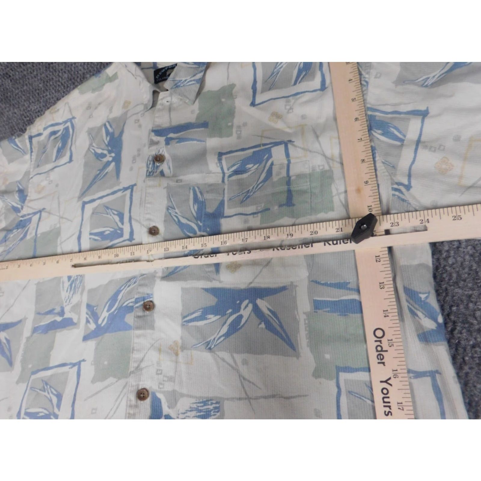 Vintage Newport Blue Mens Shirt L Button-Down Hawaiian Floral Beige Knit Cotton Polyester Blue Short Sleeve Regular Size US L / EU 52-54 / 3 - 4 Thumbnail