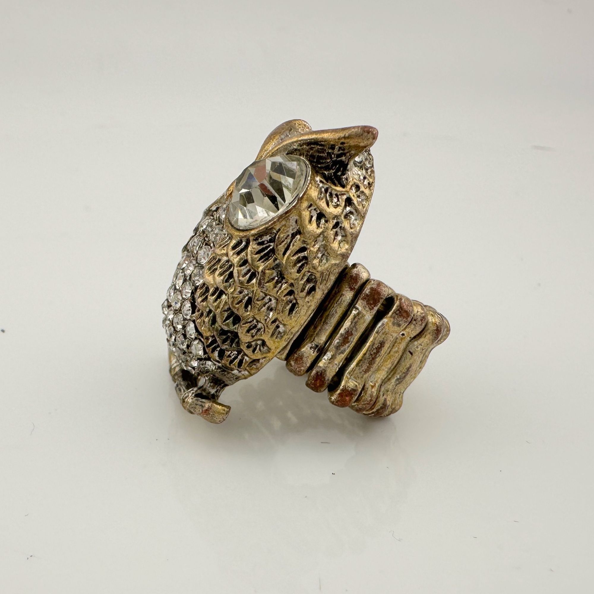 Vintage Vintage Costume Jewelry Owl, Dolphin and Turtle Rhinestone Size ONE SIZE - 3 Thumbnail