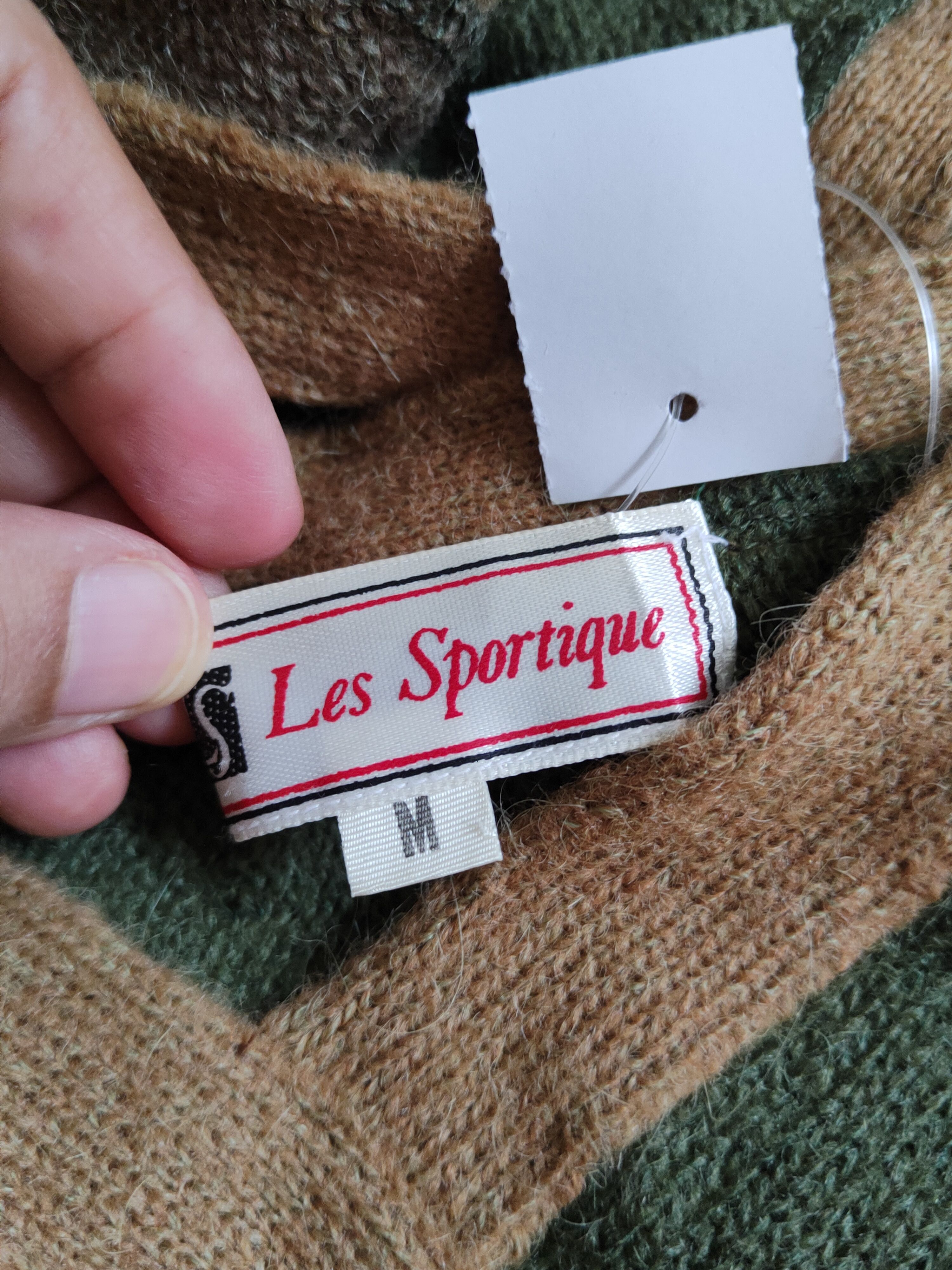 Vintage Les Sportique Green Brown Knitwear Sweatshirts #S2382 Size M / US 6-8 / IT 42-44 - 11 Thumbnail