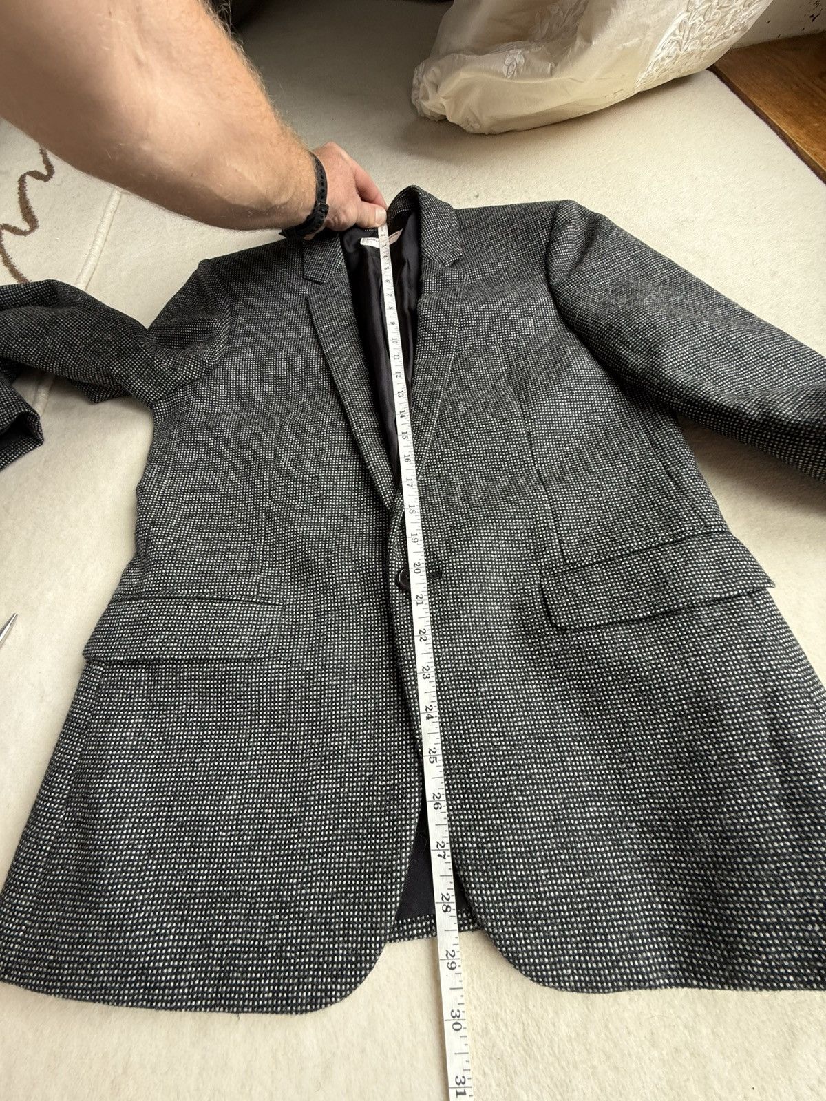 Saint Laurent Paris Saint Laurent herringbone notch lapel suit jacket 48 Size 38R - 4 Thumbnail