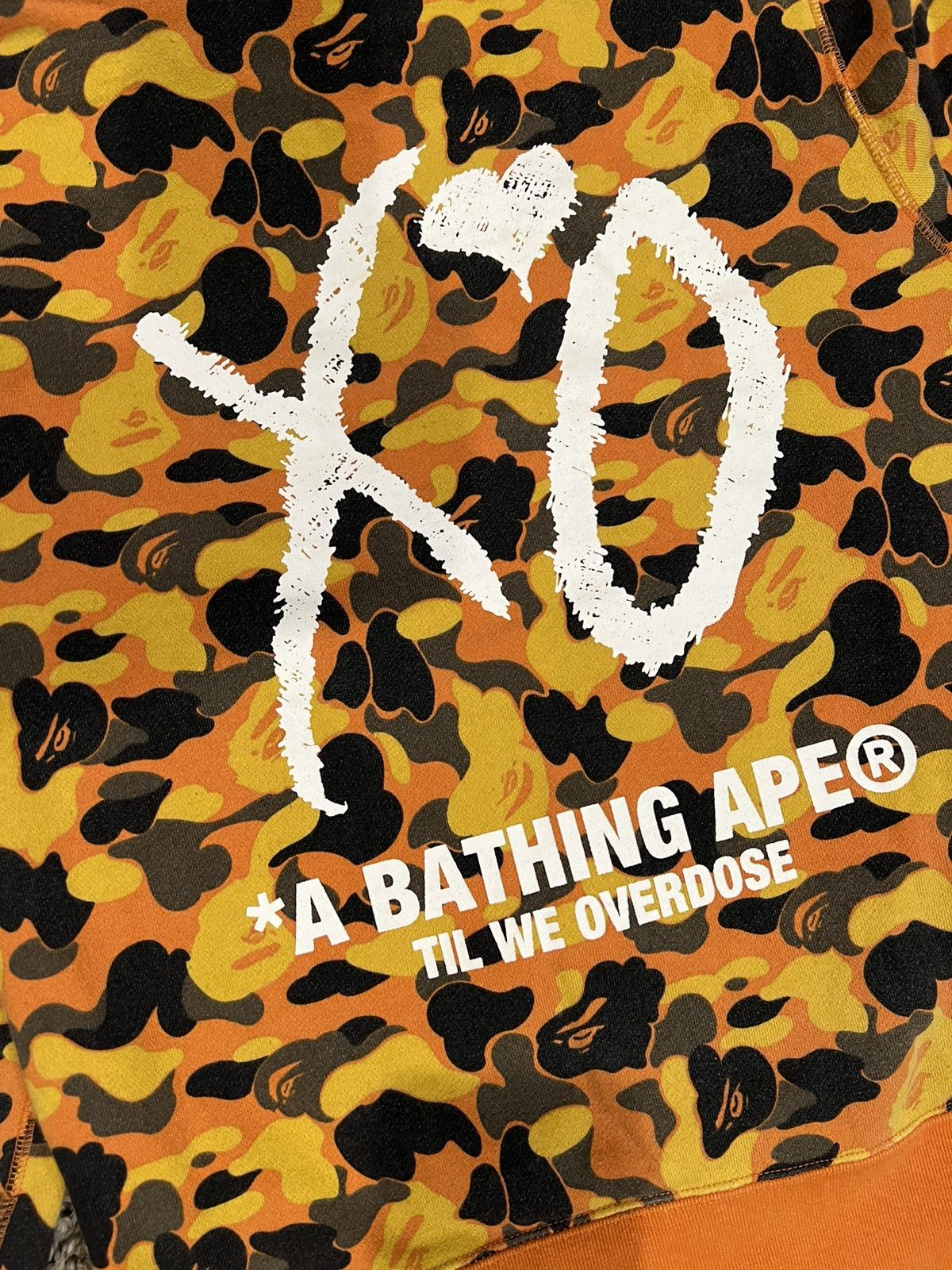 Bape × XO A Bathing Ape x XO Orange Camo Pullover Shark Hoodie Size US S / EU 44-46 / 1 - 4 Thumbnail
