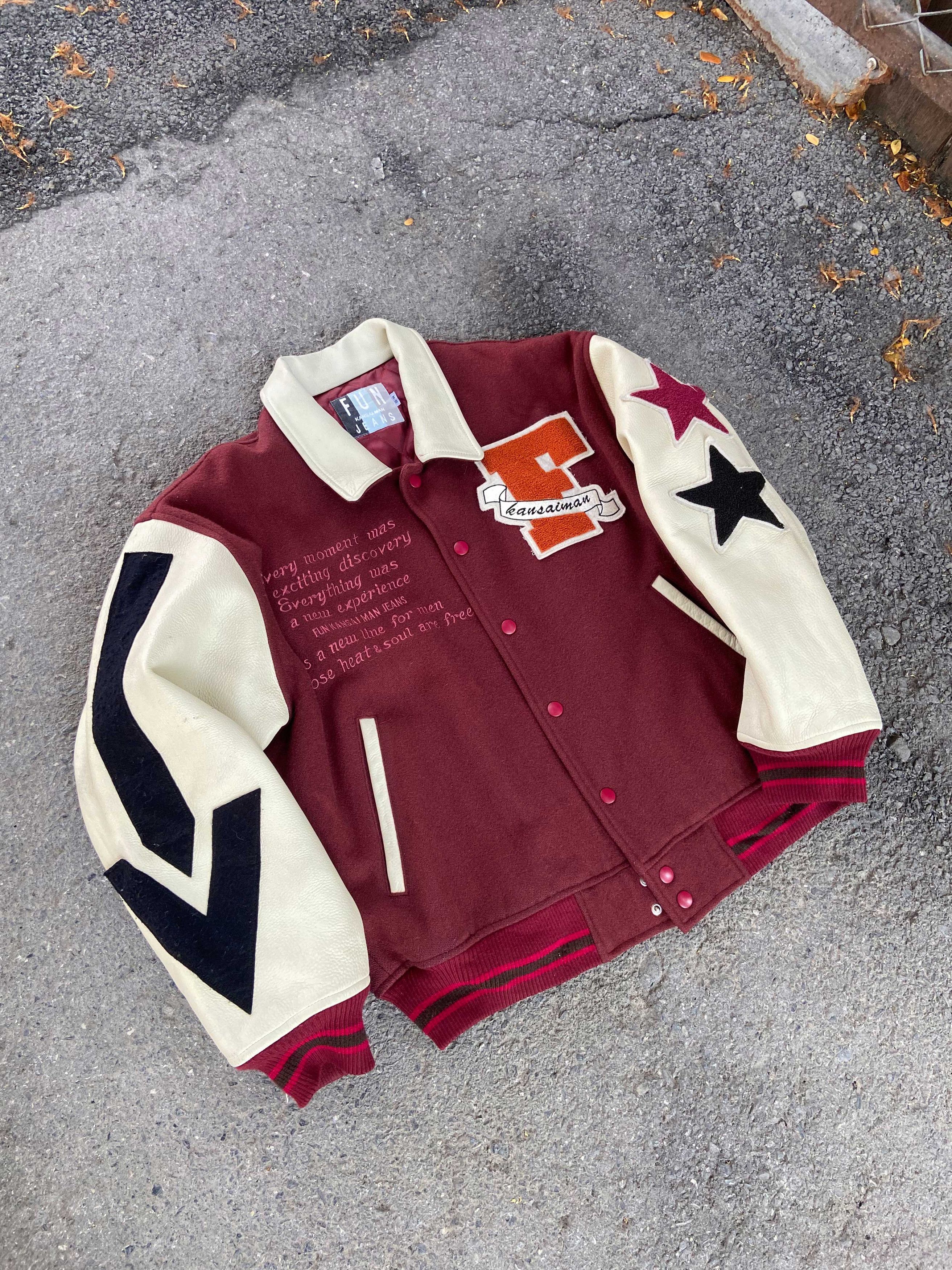 image of Kansai Yamamoto x Varsity Jacket Very Vintage Kansai Man Varisty Jacket in Mix, Men's (Size Medium)