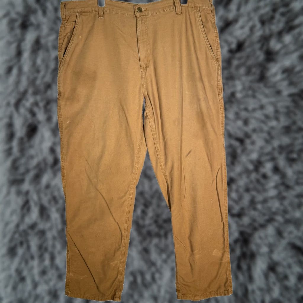 Carhartt Carhartt Pants Mens 40x32 Brown Dungaree Fit Canvas Workwear Utility Fair Size US 40 / EU 56 - 1 Thumbnail