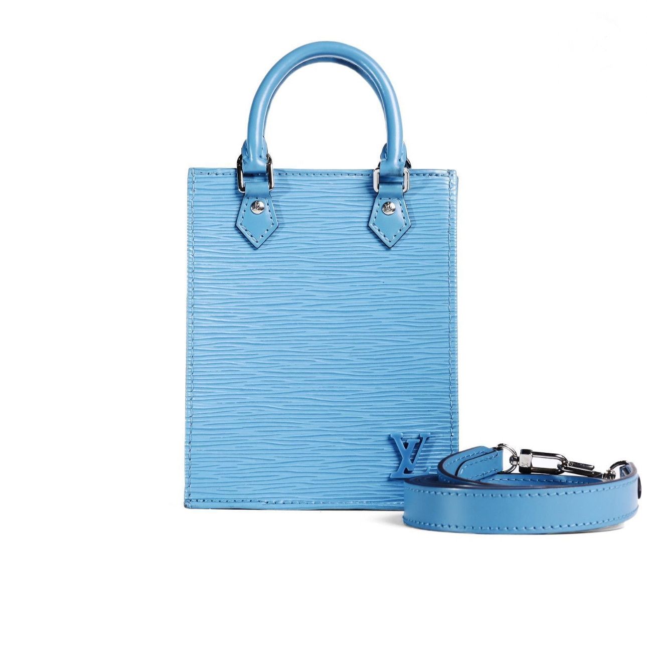 Louis Vuitton Louis Vuitton Petit Sac Plat Shoulder Bag Blue Epi Leather Size ONE SIZE - 15 Thumbnail