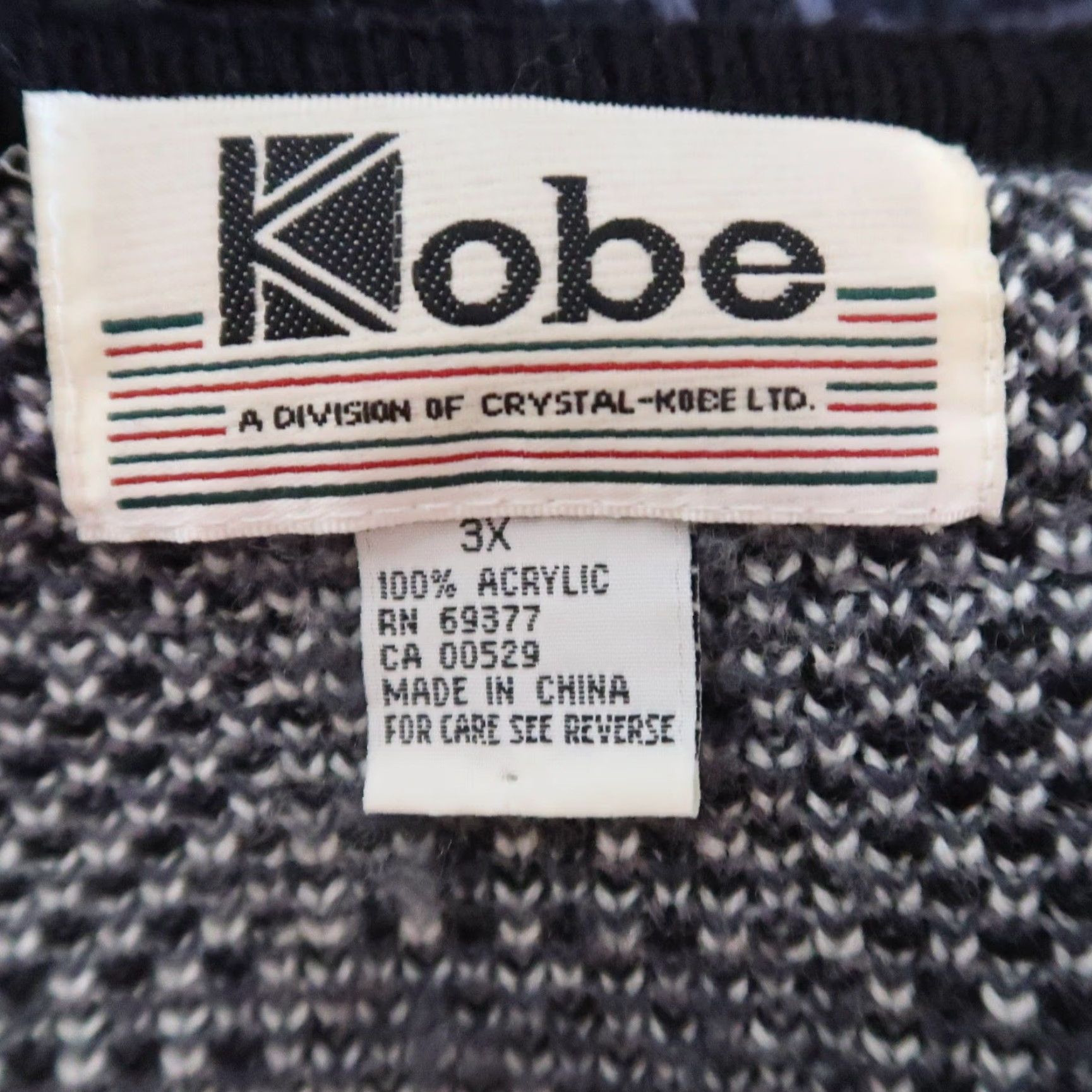 Brandblack VINTAGE Kobe Cardigan Sweater 3XL Womens Plaid Knit Acrylic Long Sleeve Size XXL / US 16-18 / IT 52-54 - 5 Thumbnail