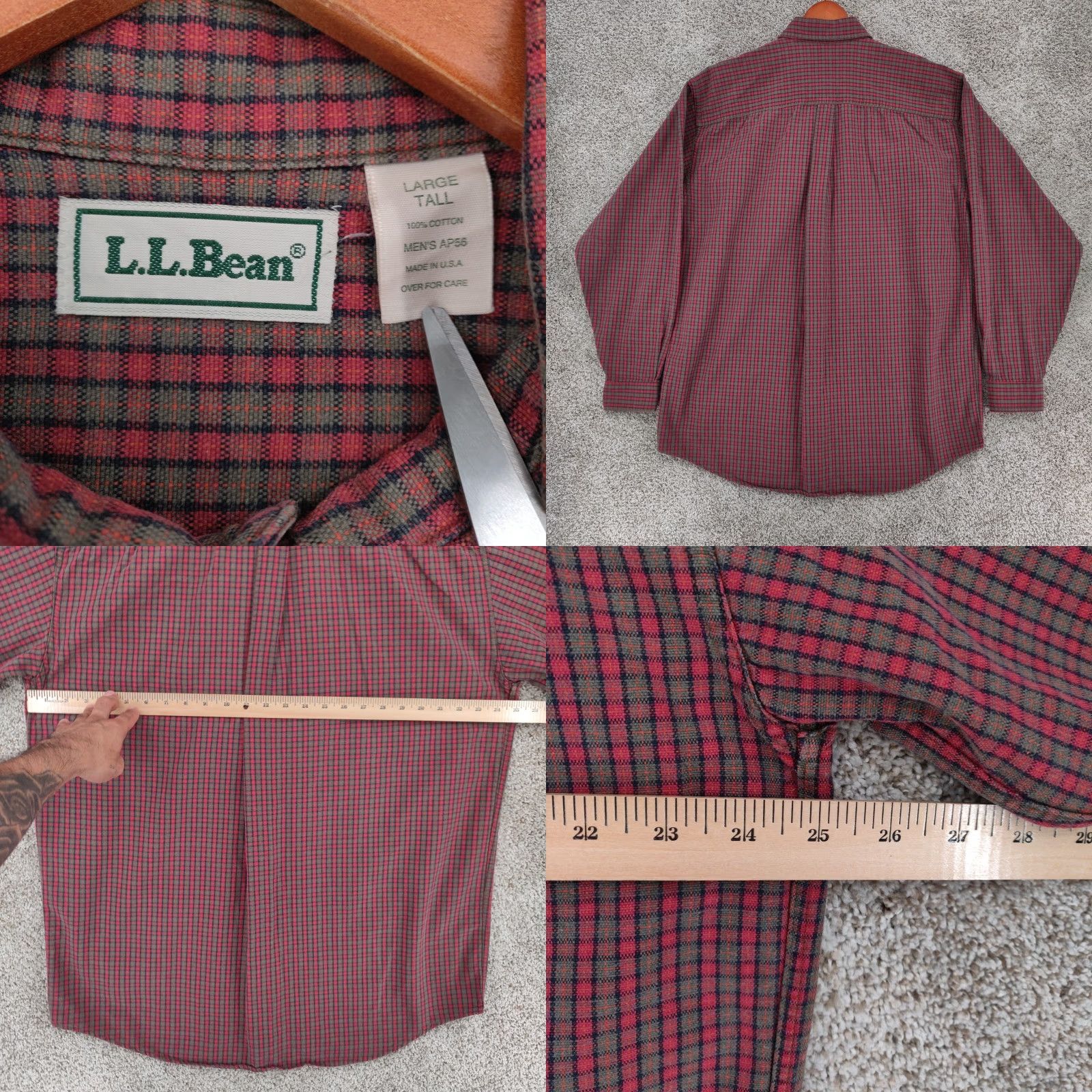 Vintage Vintage L.L. Bean Flannel Shirt Men's Big & Tall Large Check Plaid Workwear Casual All Seasons Size US L / EU 52-54 / 3 - 8 Thumbnail
