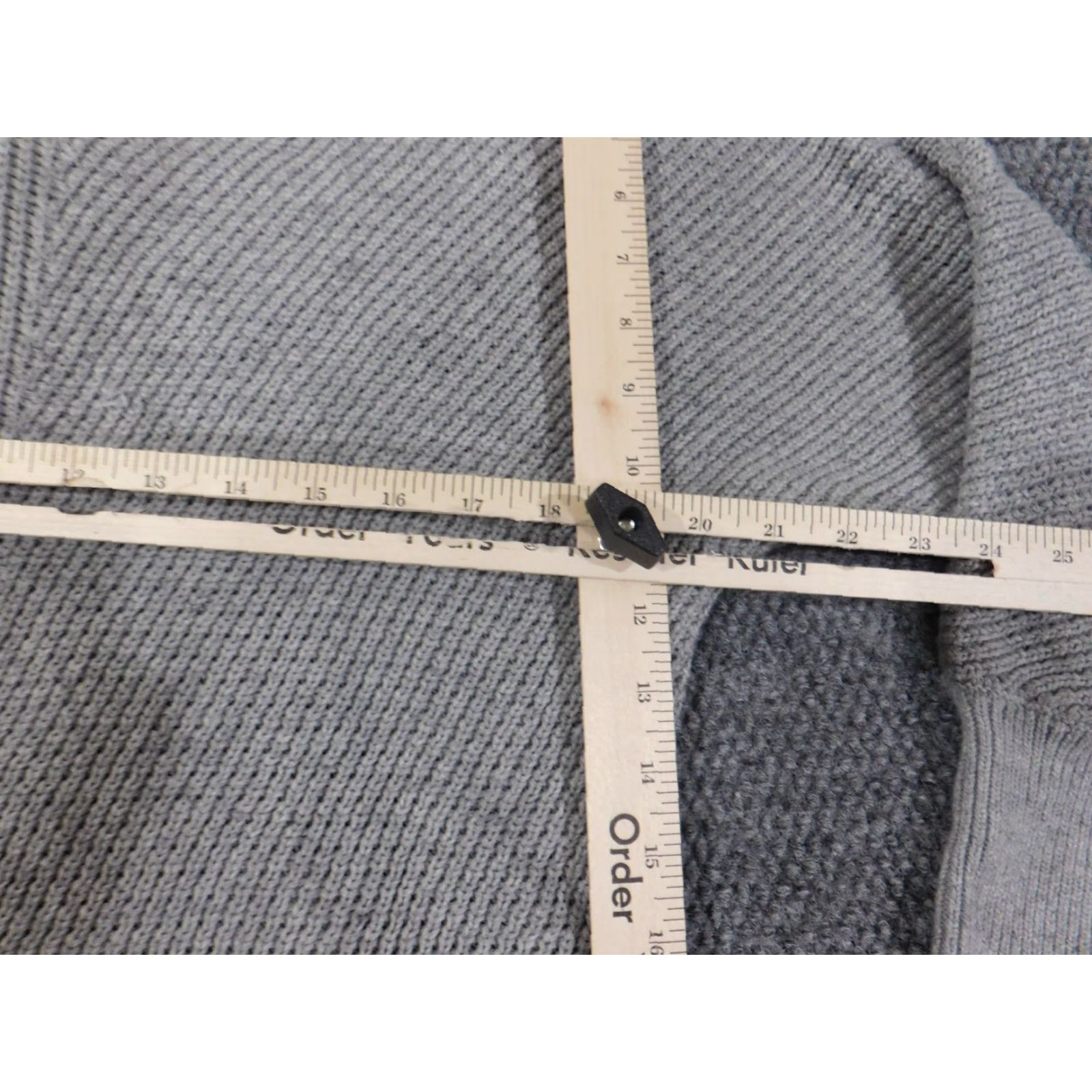 Loft LOFT Sweater Medium Gray Pullover Crewneck Womens Knit Stretch Cotton Crew Neck Rib Knit Long Sleeve Casual Size M / US 6-8 / IT 42-44 - 6 Thumbnail