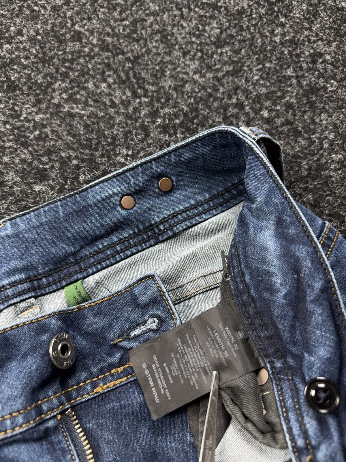 G-Star 00s Y2K G-Star RAW Midge Straight Punk Rock Dark Wash Jeans Size 30" / US 8 / IT 44 - 10 Thumbnail