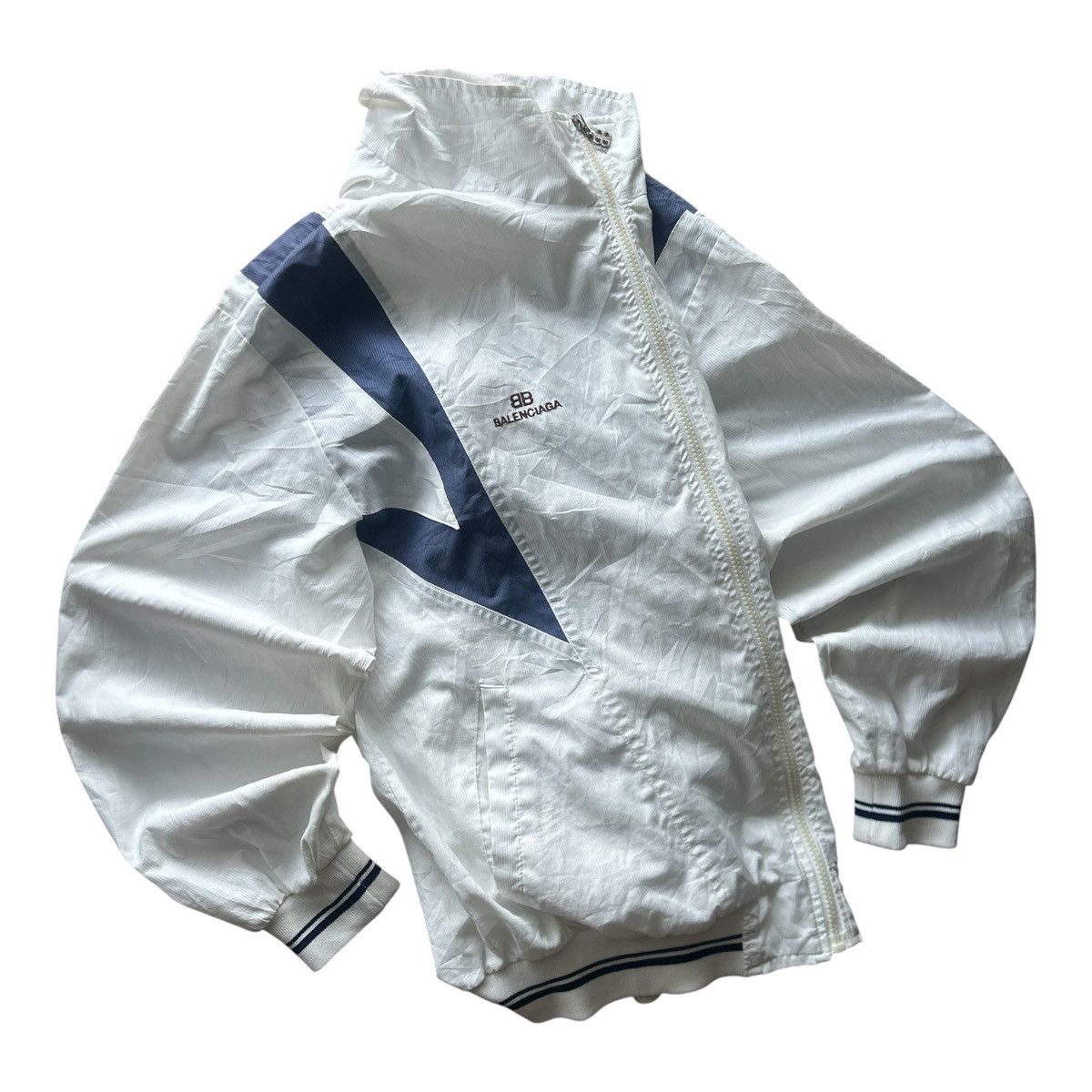 Balenciaga 💥VINTAGE Balenciaga Paris Sporty Windbreaker Jacket Size US L / EU 52-54 / 3 - 2 Thumbnail