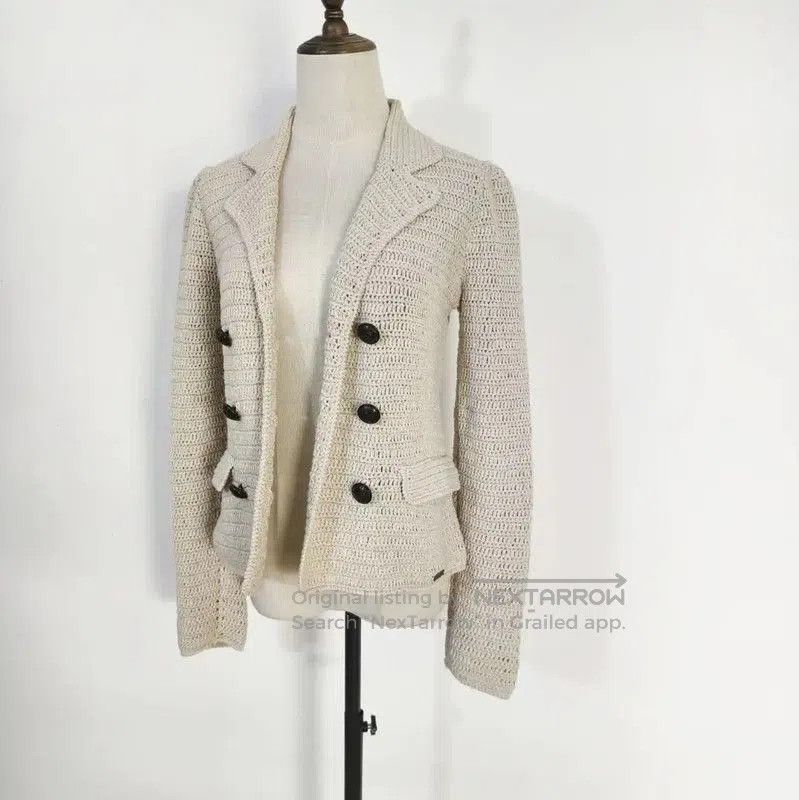 Burberry Burberry Spring Autumn Beige Cotton-Blend Cardigan. Size M / US 6-8 / IT 42-44 - 4 Thumbnail
