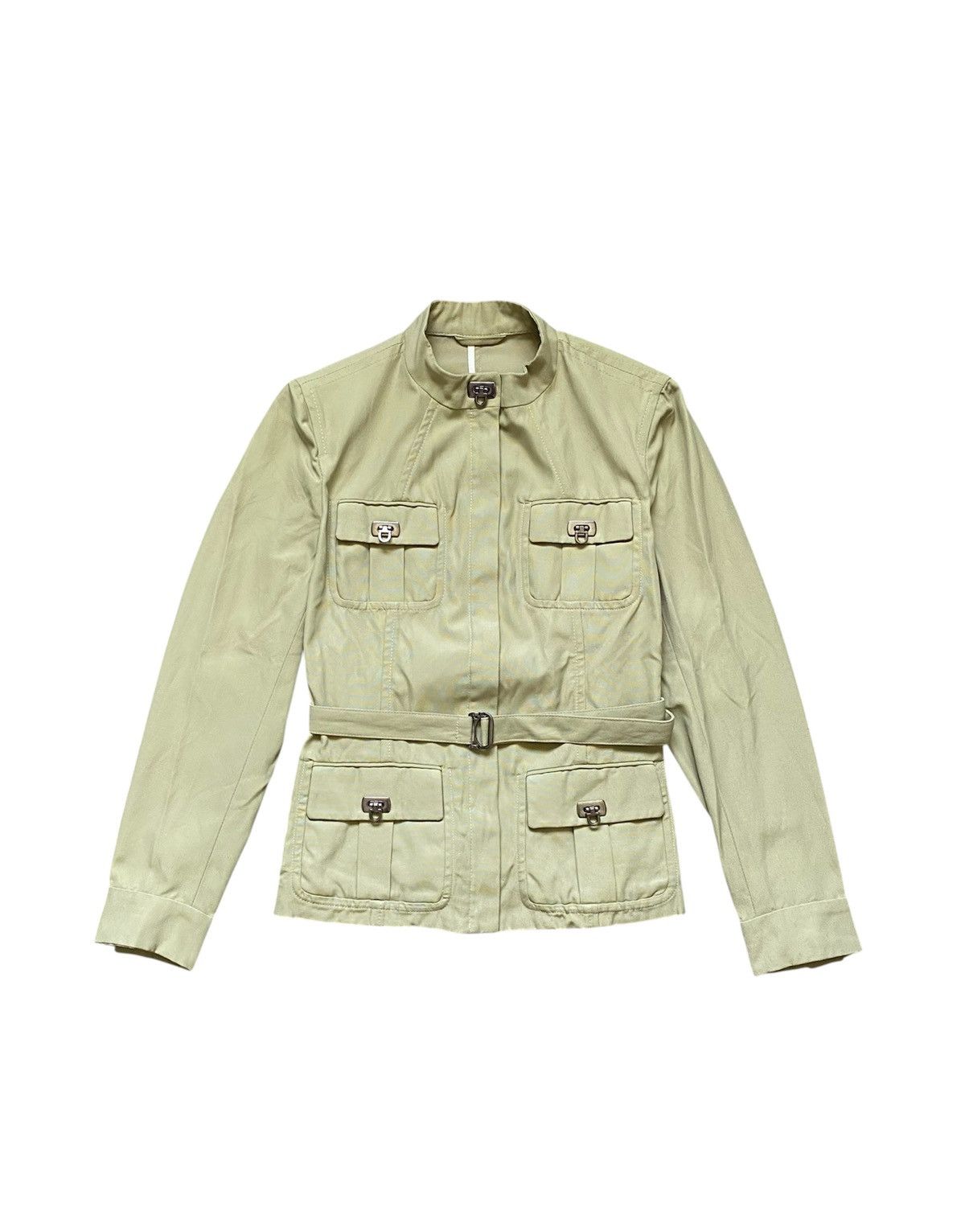 Mandelli Women’s Enrico Mandelli Pistachio Green Pocket Blazer Jacket Size L / US 10 / IT 46 - 1 Thumbnail
