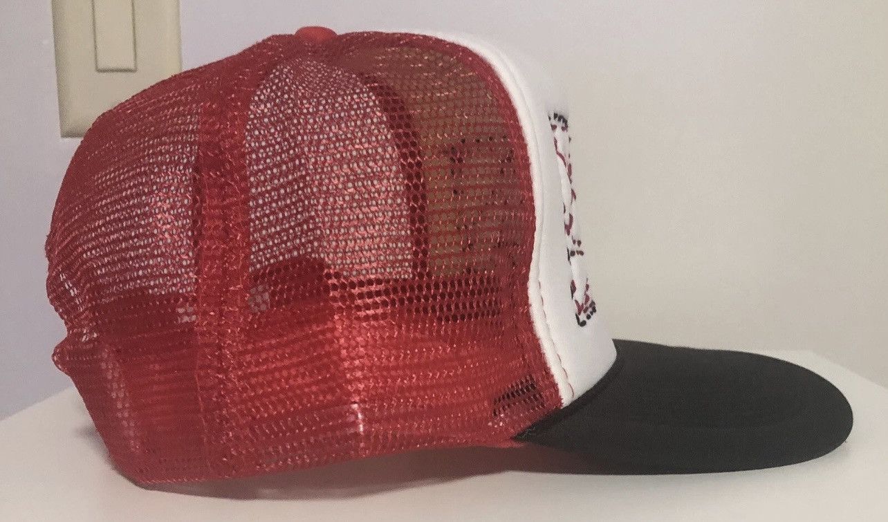 Other Red and White Trucker Hat Sashiko Hand Stitched 1/1 Size ONE SIZE - 3 Thumbnail
