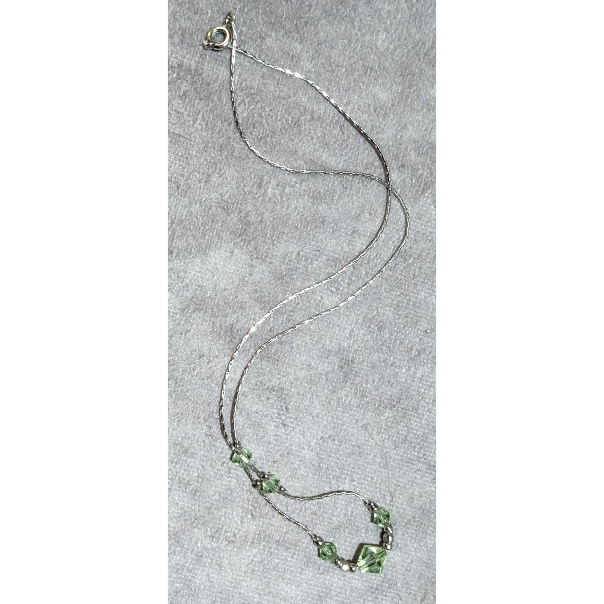Other Minimalist Green And Silver Beaded Necklace Size ONE SIZE - 12 Thumbnail