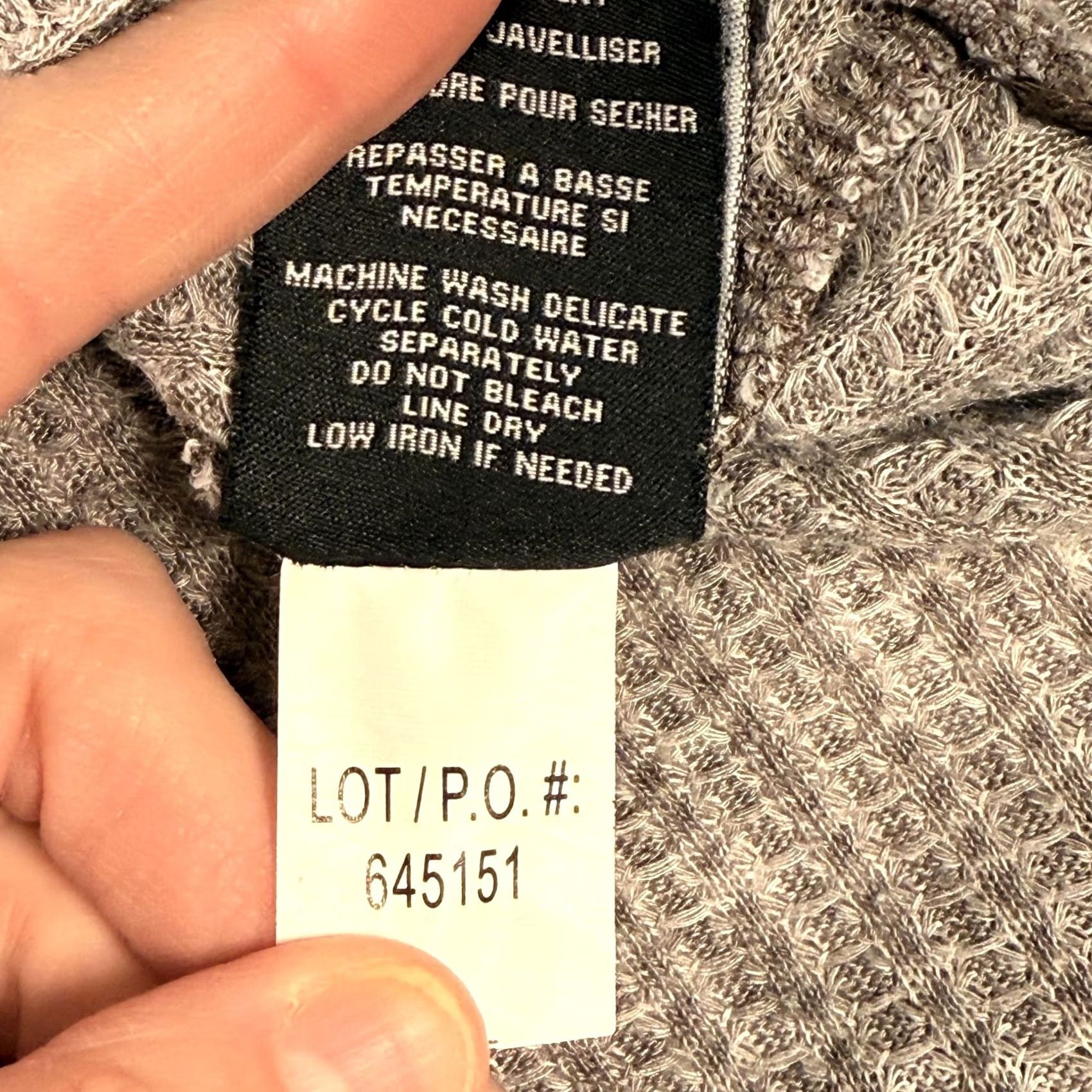 Vintage Tribal Jeans Sweater Tunic M Gray Lightweight Knit Crew Neck Long Sleeve Distressed Pattern: Solid Modern Thermal Viscose Cotton Polyester Women Size M / US 6-8 / IT 42-44 - 4 Thumbnail