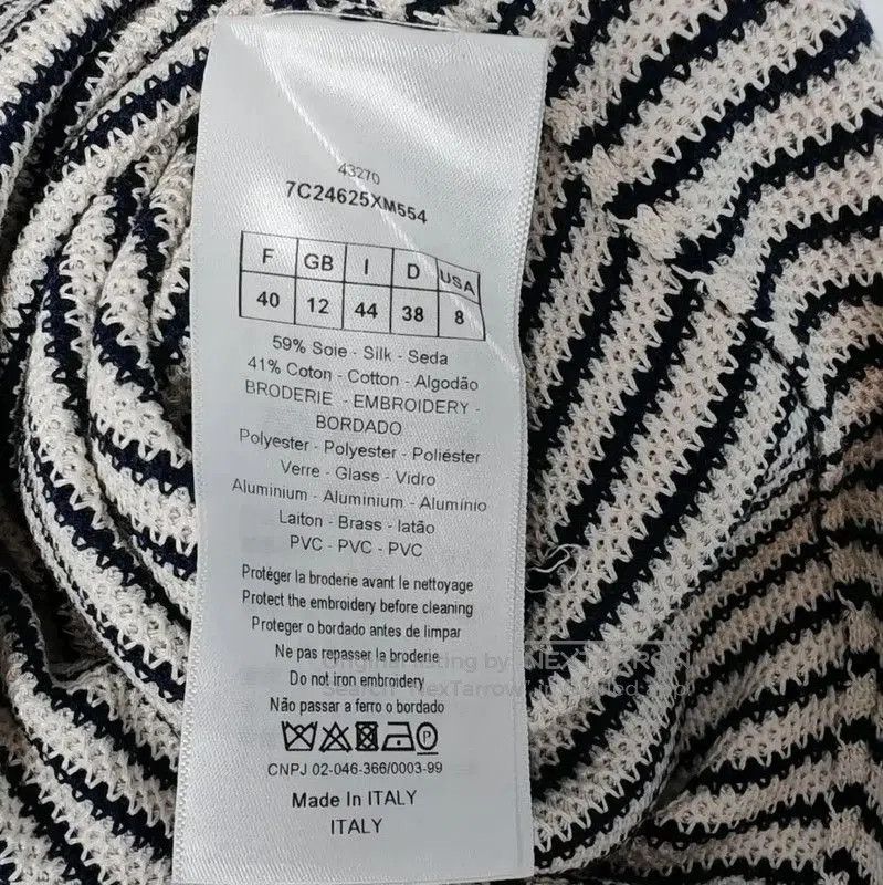 Dior Dior Summer White Striped Cotton Dress . Size M / US 6-8 / IT 42-44 - 4 Thumbnail