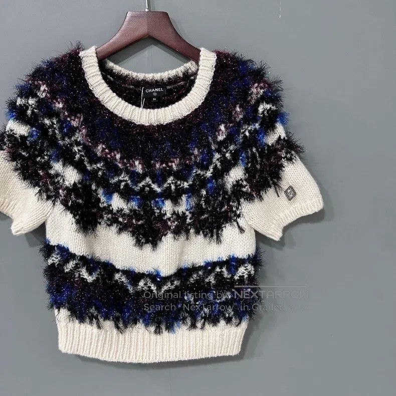Chanel Chanel Autumn and winter colourful shiny cashmere short sl Size XS / US 0-2 / IT 36-38 - 2 Thumbnail