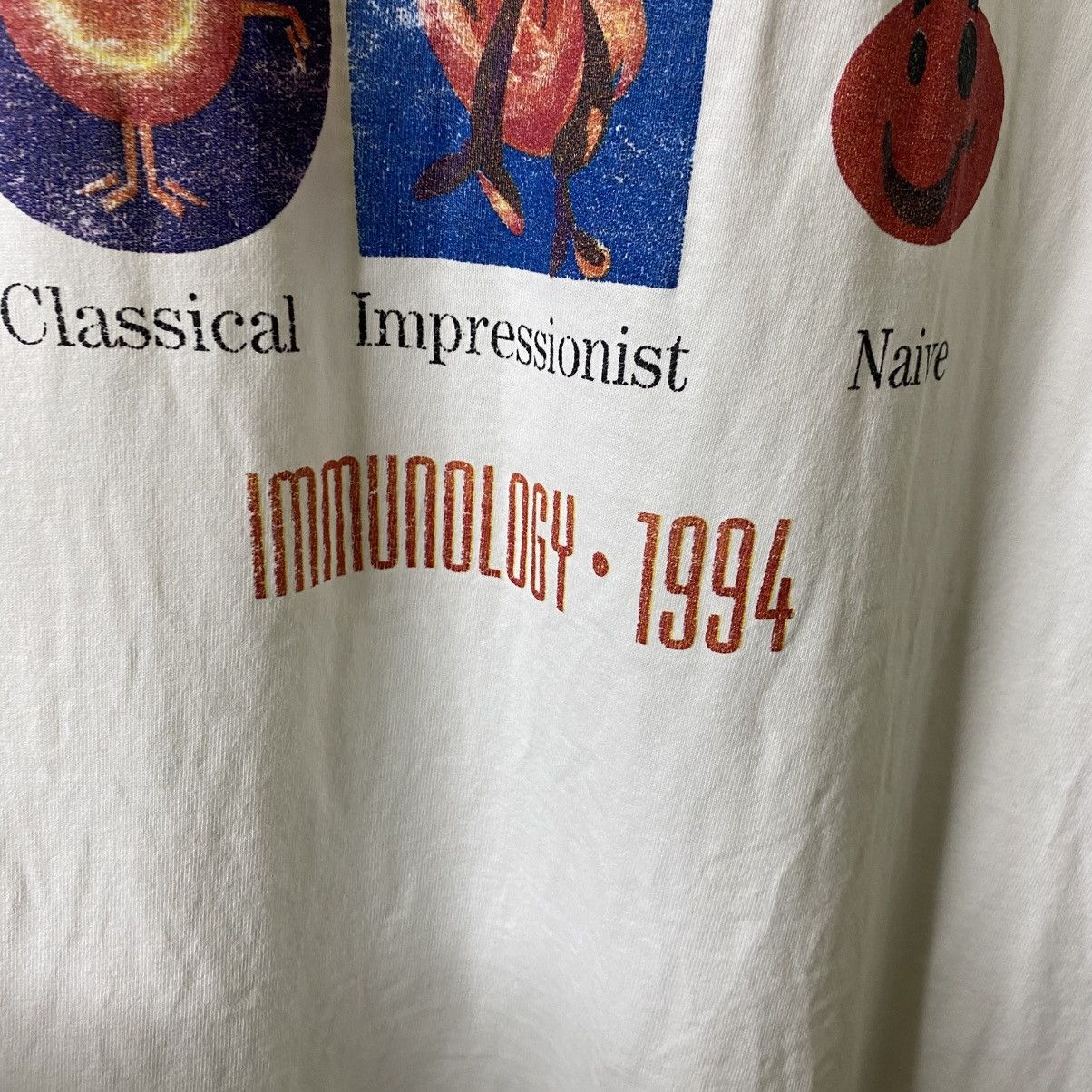 Vintage Vintage 1994 Immunology Distressed T Shirt Size US L / EU 52-54 / 3 - 3 Thumbnail
