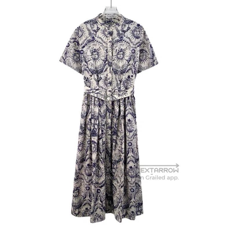 Dior Dior Colour-blocked sunflower full-print cotton short-slee Size S / US 4 / IT 40 - 1 Thumbnail