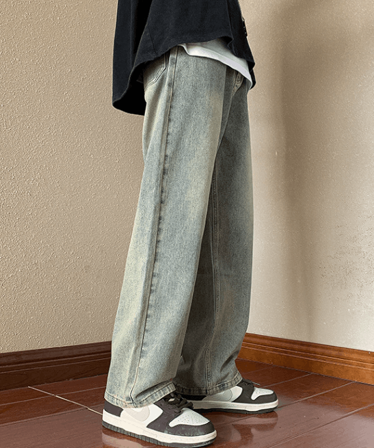 Japanese Brand American men's straight loose high street oversized jeans Size US 32 / EU 48 - 4 Thumbnail
