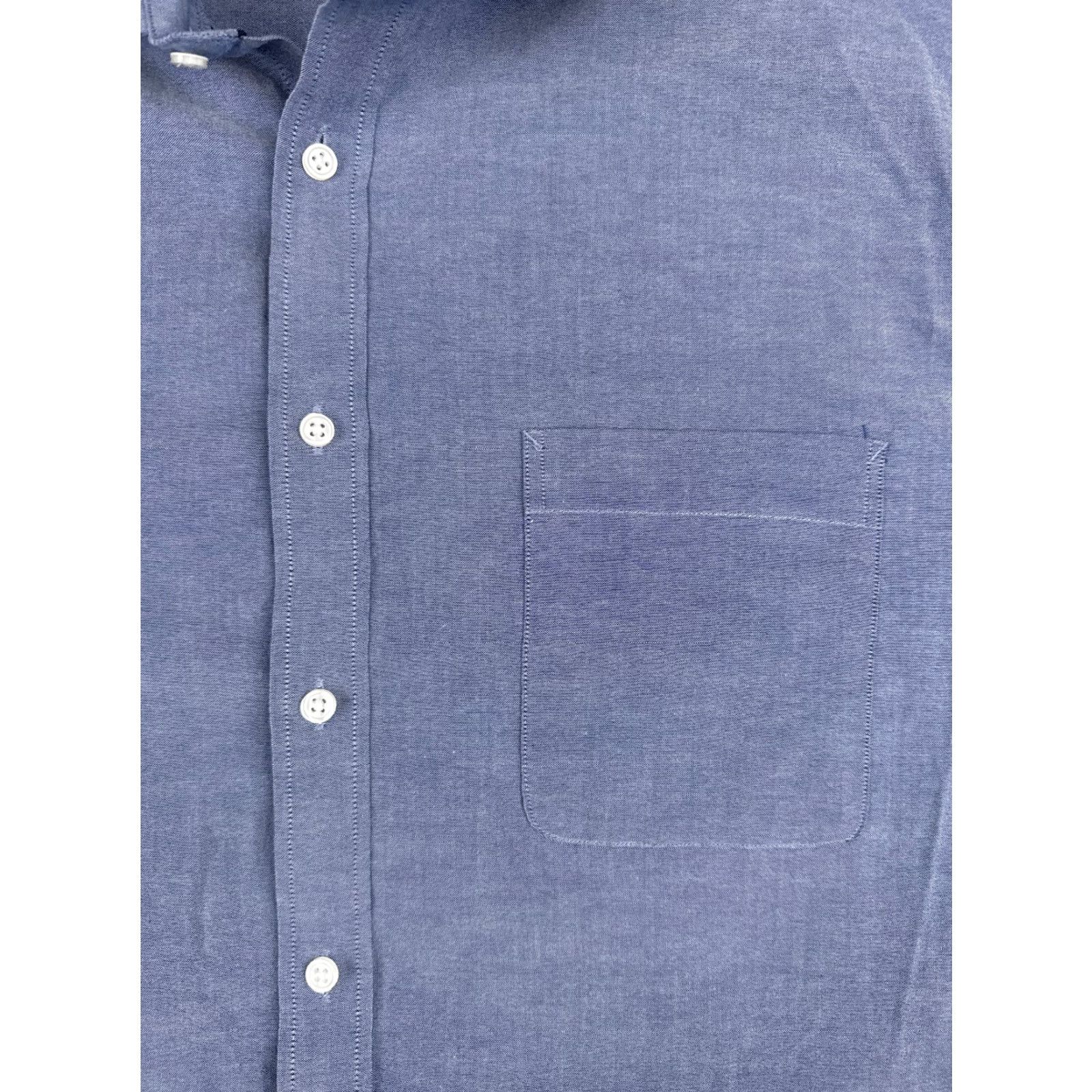Tommy Hilfiger VINTAGE Tommy Hilfiger Shirt Men XL Blue Button-Up Long Sleeve with Pocket - Tommy Hilfiger Button-Down Shirt - Mens XL Blue - 90s? Size US XL / EU 56 / 4 - 6 Thumbnail