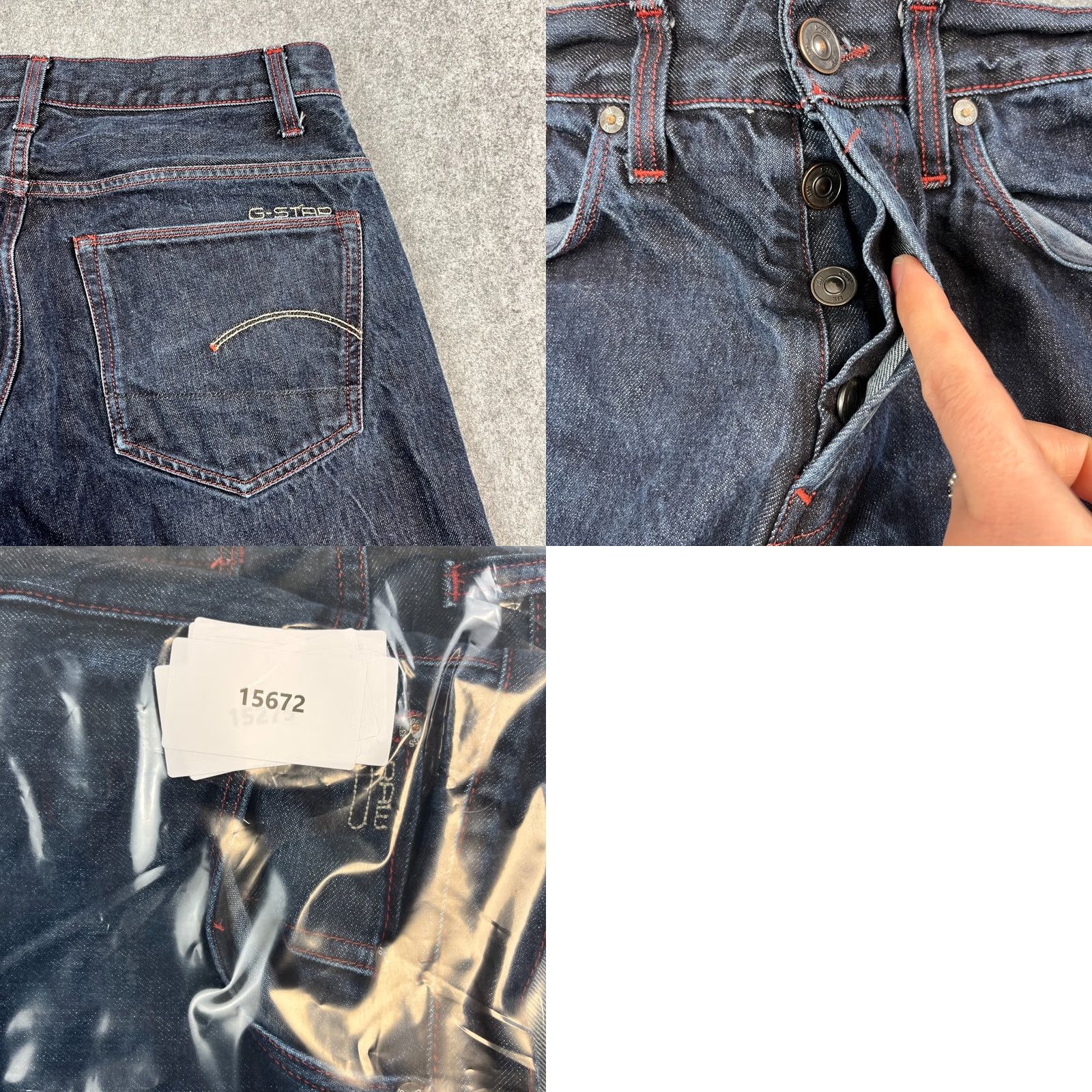 G-Star G-Star Jeans 33 34 Dark Wash Button Fly Tapered 5-Pocket Denim Cotton Mens Regular Jeans Womens? Size US 33 - 9 Thumbnail