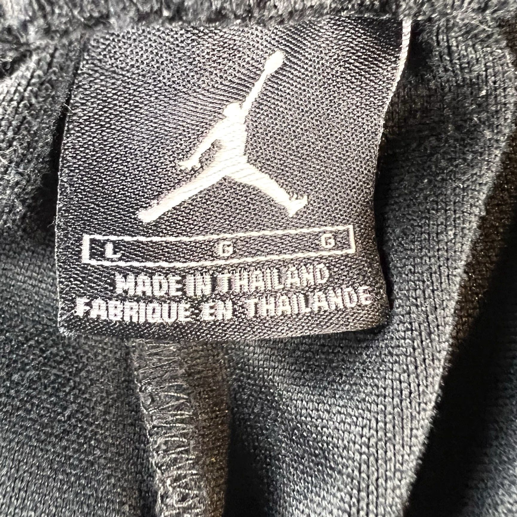 Jordan Brand VTG Jordan Track Pants Mens L Black Tapered Jogger Zip Pockets 90s Basketball Air Jordan Fanswear Size US 33 - 3 Thumbnail