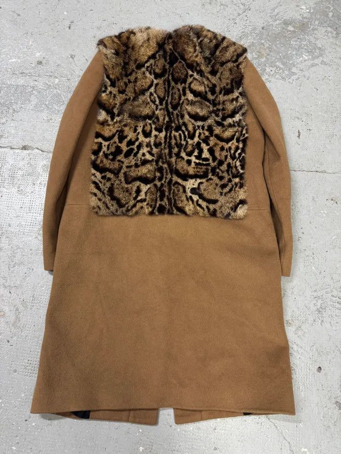 Just Cavalli Cavalli Leopard Fur Wool Camel Jacket Size XS / US 0-2 / IT 36-38 - 6 Thumbnail