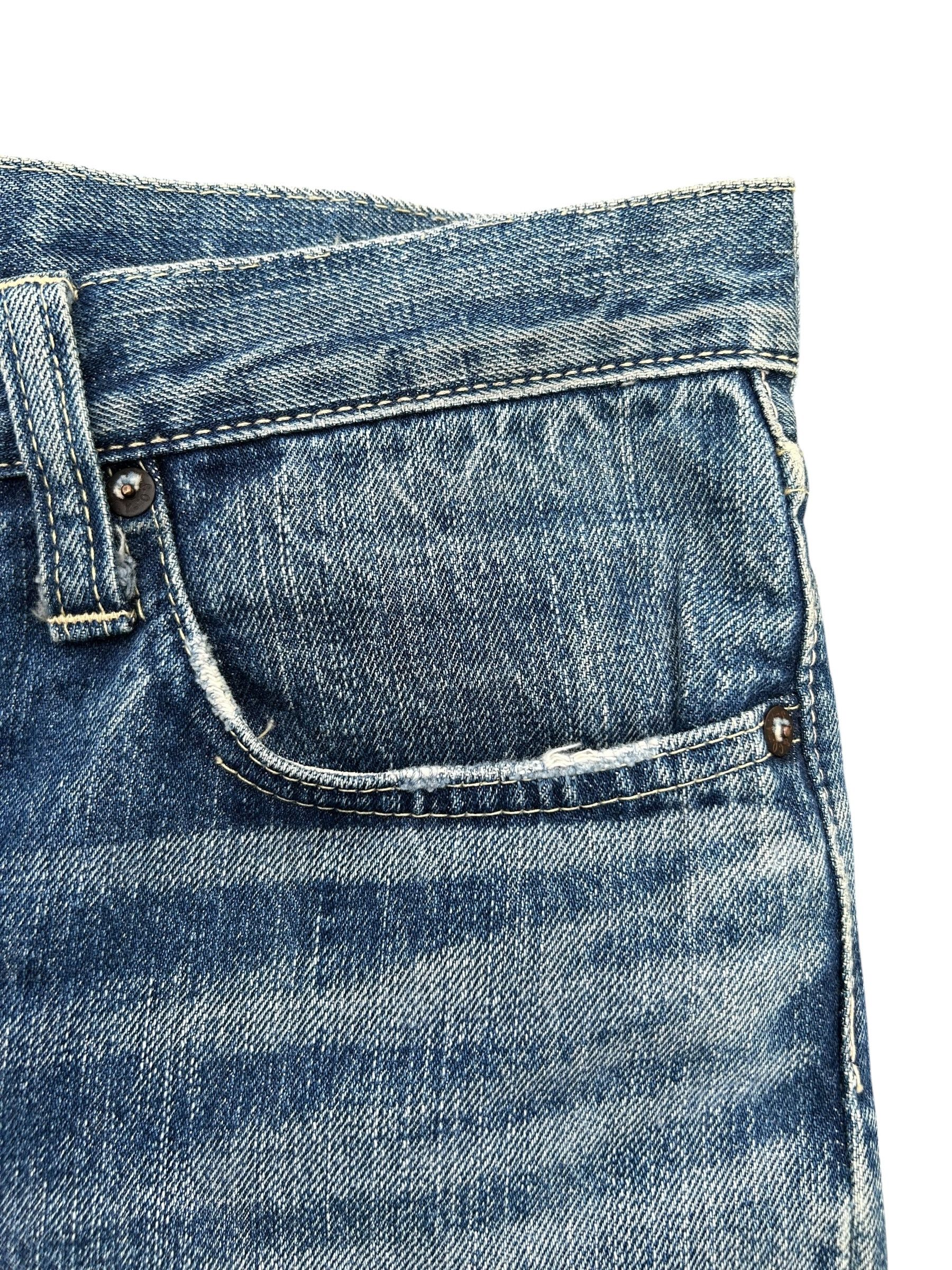 Kapital Flare Sugar Cane Vintage Distressed Denim Jeans Size US 31 - 5 Thumbnail