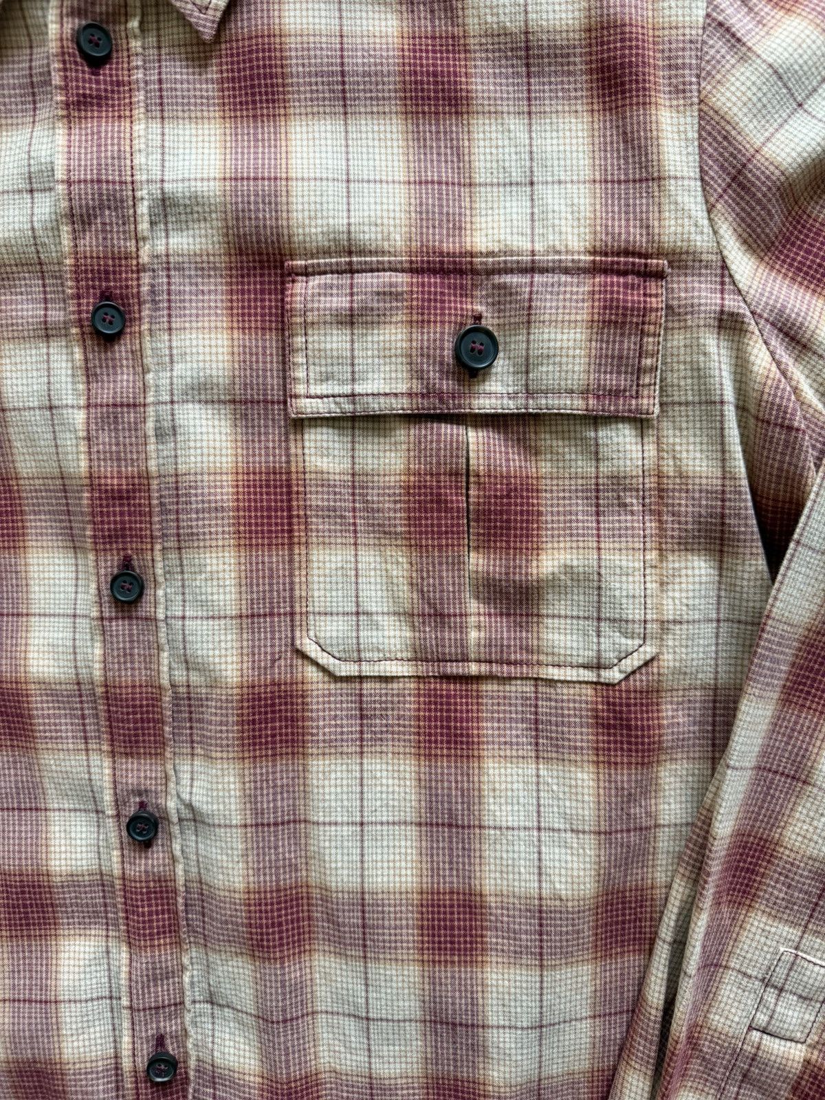 Acne Studios Acne Studios Plaid Button Up Flannel Shirt Orange Beige Size US M / EU 48-50 / 2 - 3 Thumbnail
