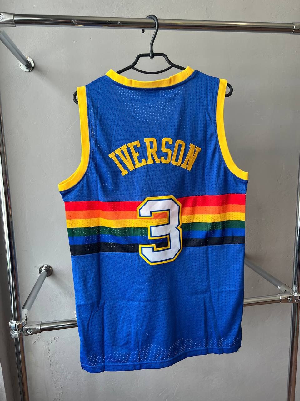 NBA 1987 NBA DENVER NUGGETS #3 IVERSON REMAKE BASKETBALL JERSEY Size US S / EU 44-46 / 1 - 3 Thumbnail