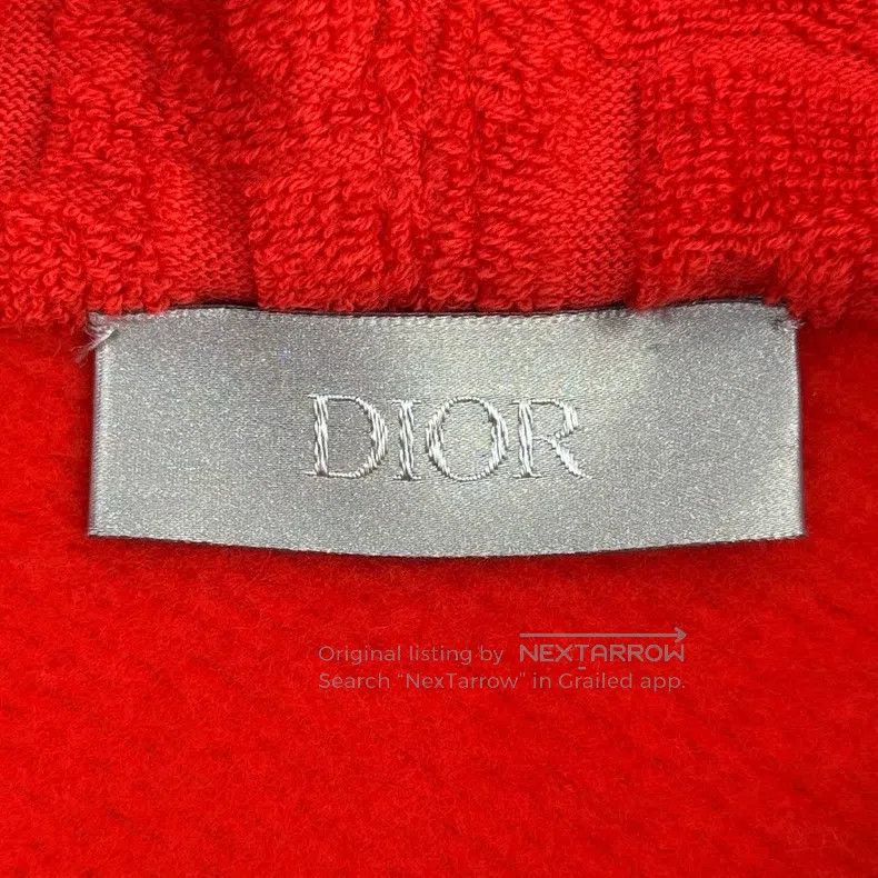 Dior Dior Red classic full logo towel hooded sweatshirt Size US L / EU 52-54 / 3 - 5 Thumbnail