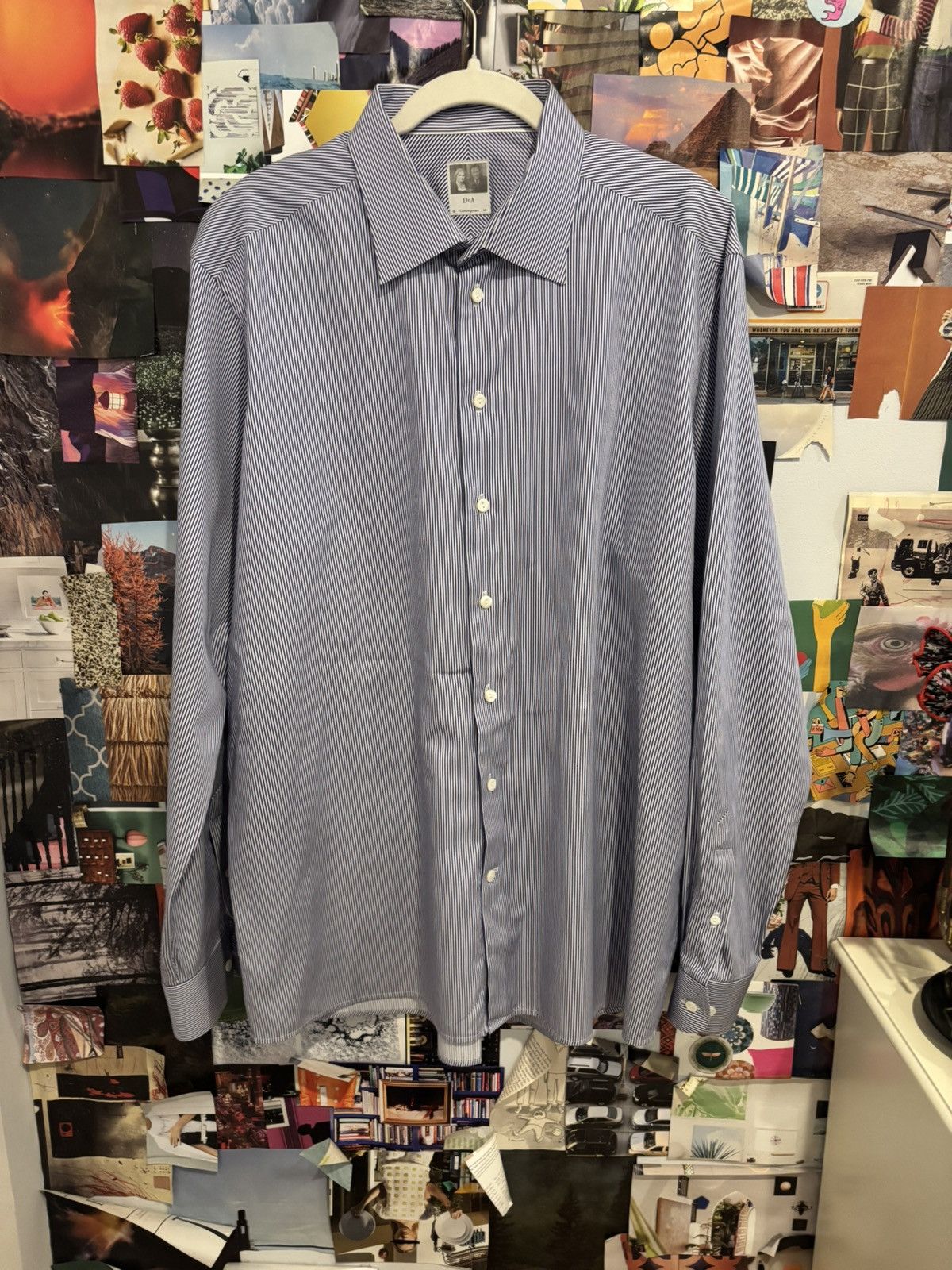 Eton Eton DnA Contemporary Striped White Men's Dress Shirt 46/18 Size US S / EU 44-46 / 1 - 7 Thumbnail
