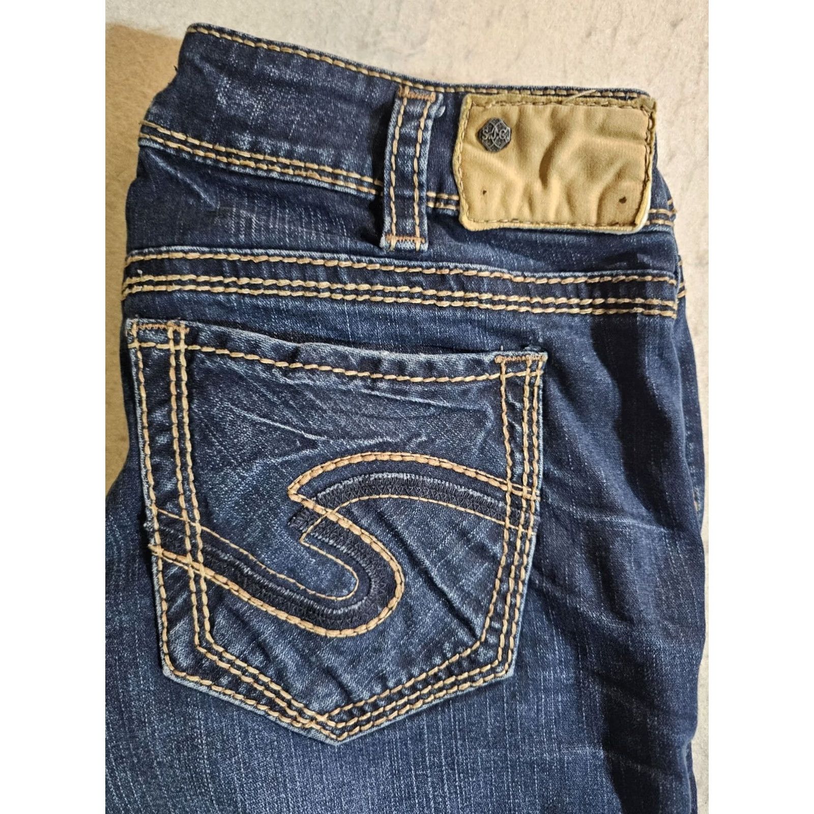 Silver Jeans Co. Silver Jeans Co. Suki Mid Straight Jeans Women 31x32 Blue Denim Stretch 5-Pocket Distressed Cowboy Southwestern Logo Vintage? No Size 24" / US 00 / IT 34 - 2 Thumbnail