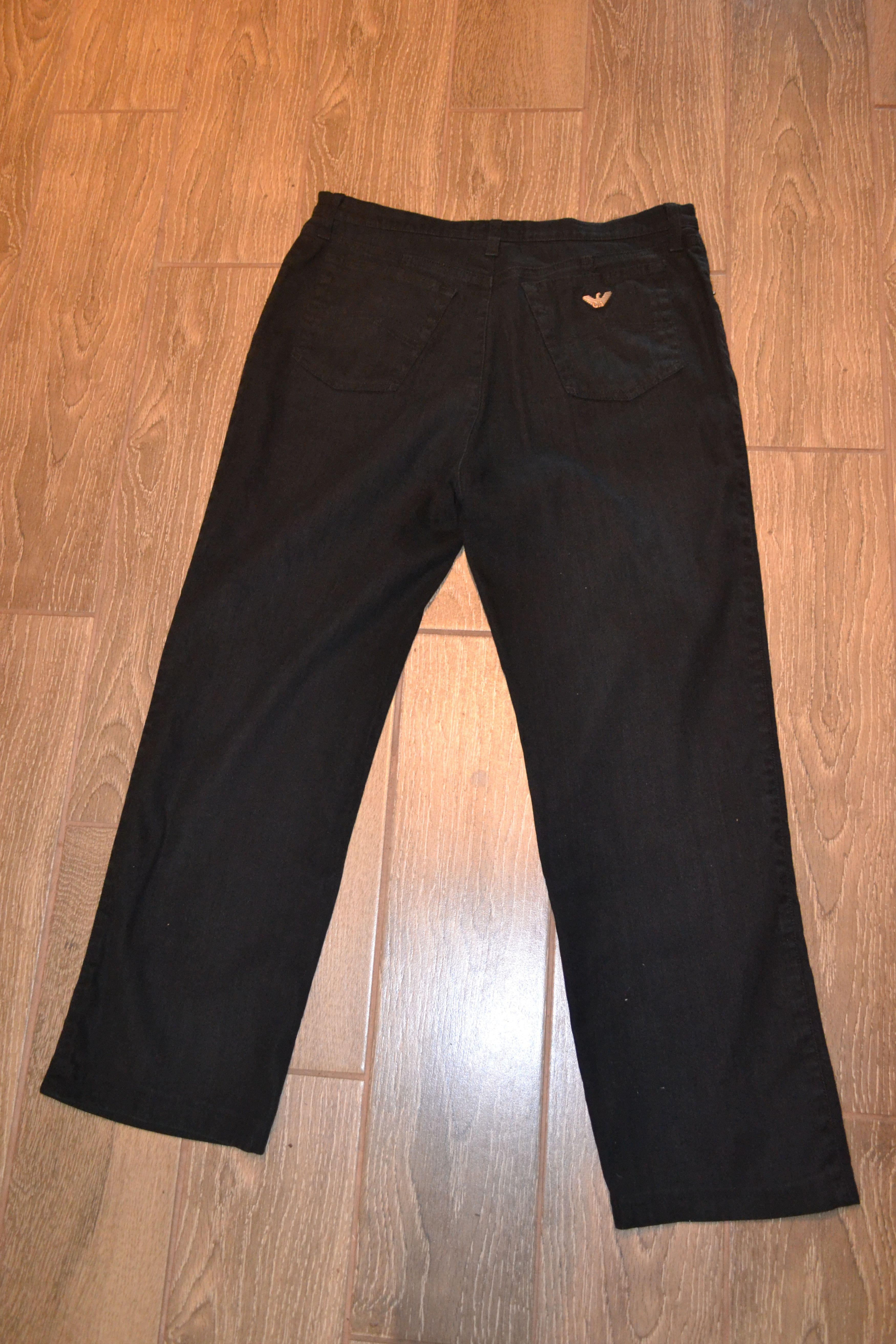 Armani Vintage Armani Jeans Black Linen Pants - W32 Size US 32 / EU 48 - 6 Thumbnail