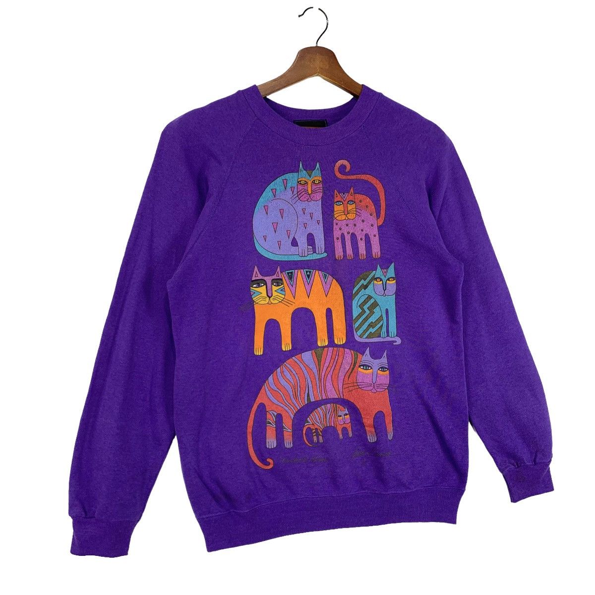 Vintage Vintage 90s Samuel Burch Graphic Art Cat Sweatshirt Size S Size US S / EU 44-46 / 1 - 4 Thumbnail