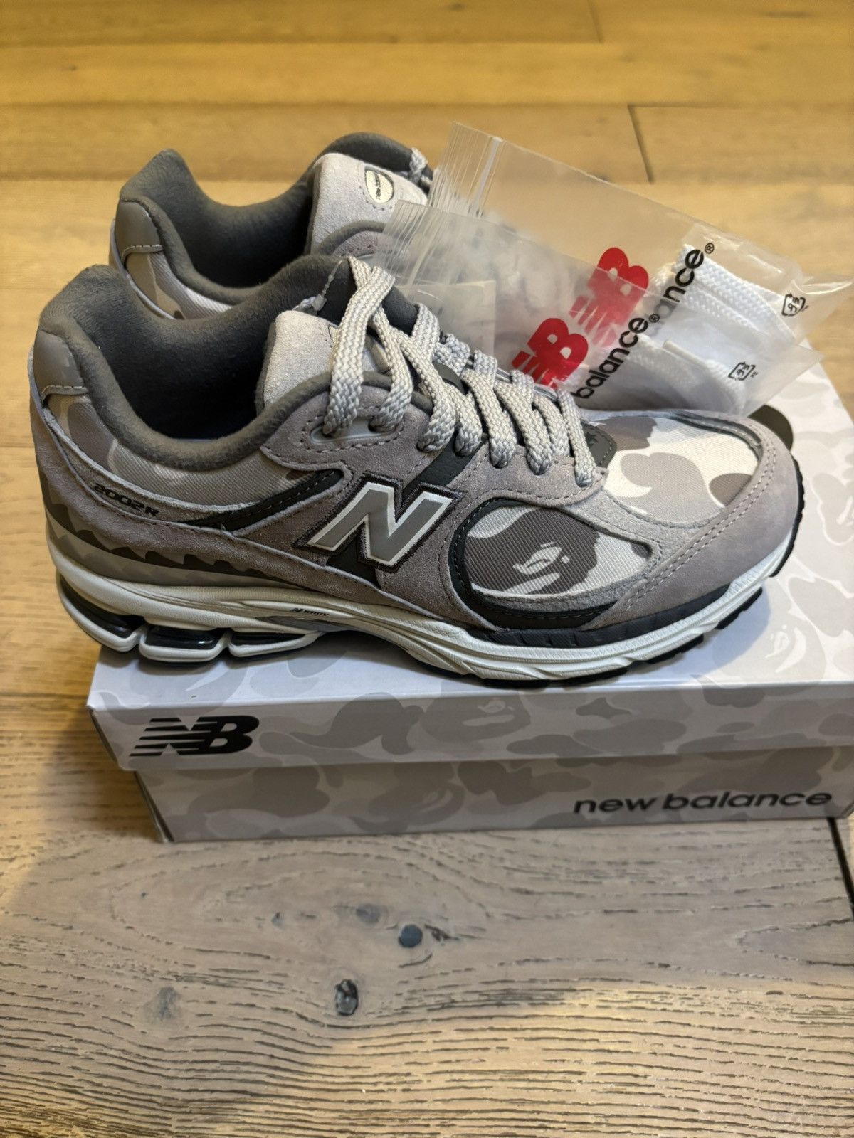 Bape × New Balance Bape x New Balance 2002R 'Grey' Size US 5.5 / EU 38 - 6 Thumbnail